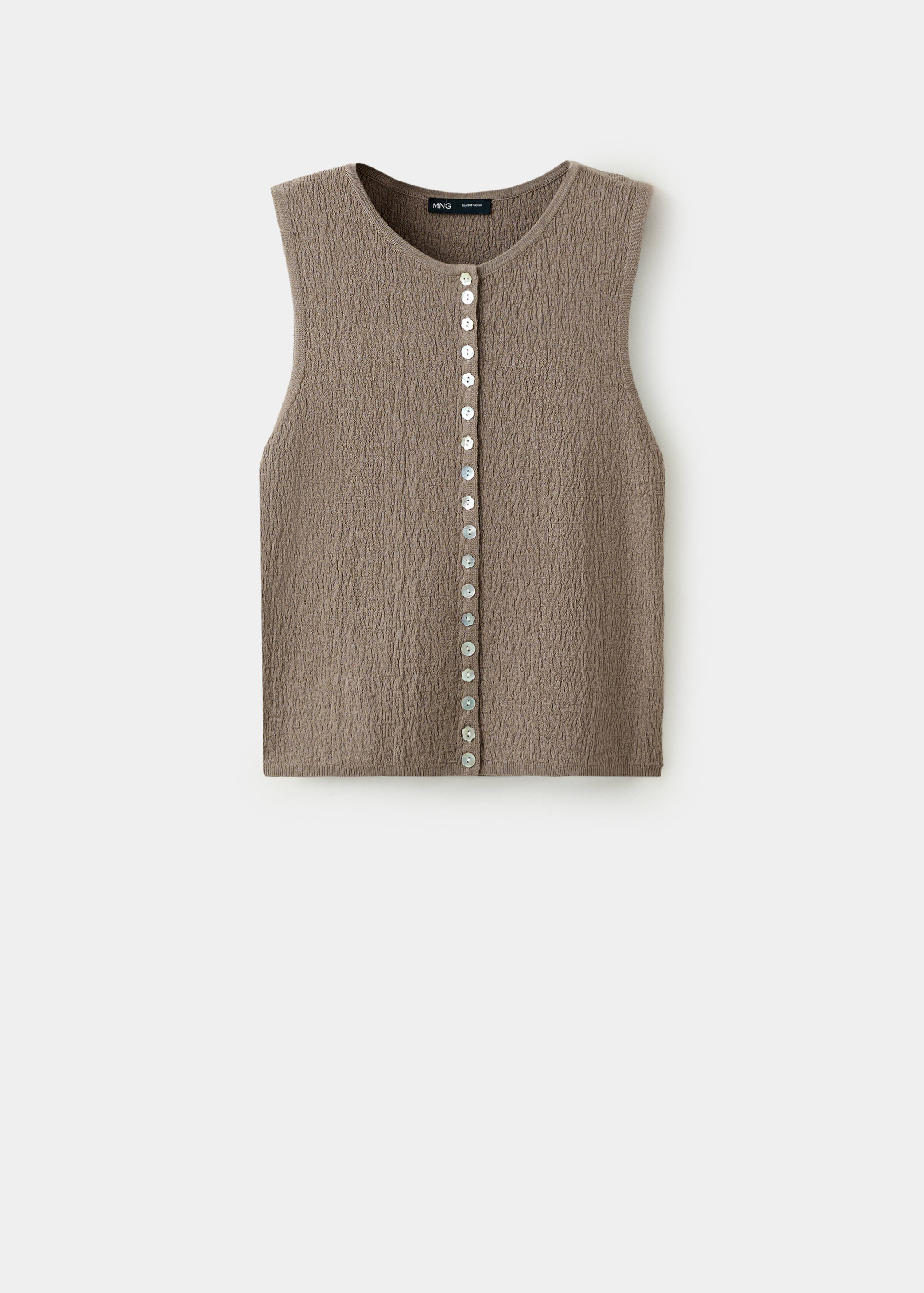 Textured top with combined buttons - Article without model