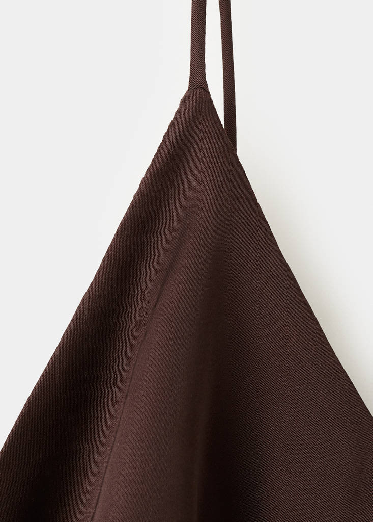 Long jumpsuit with V-neck — Chocolate