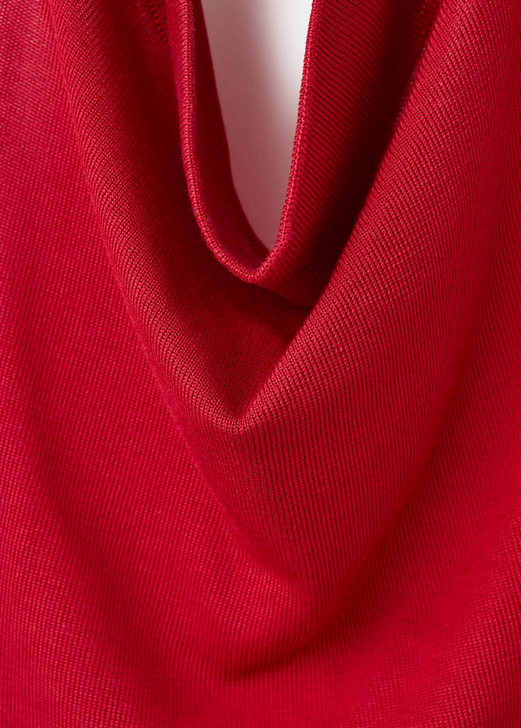 Halter-neck lyocell top — Red