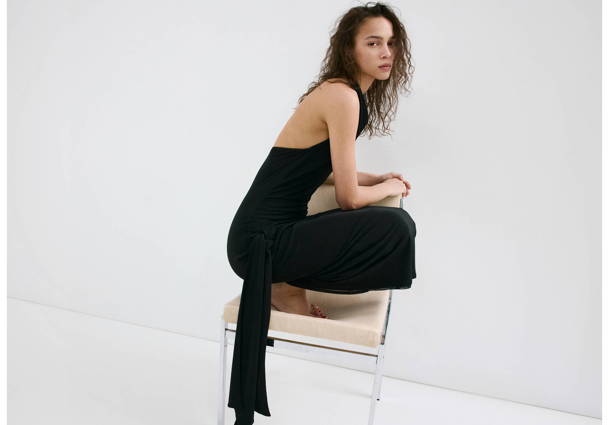 Halter tie dress - Panoramic plane