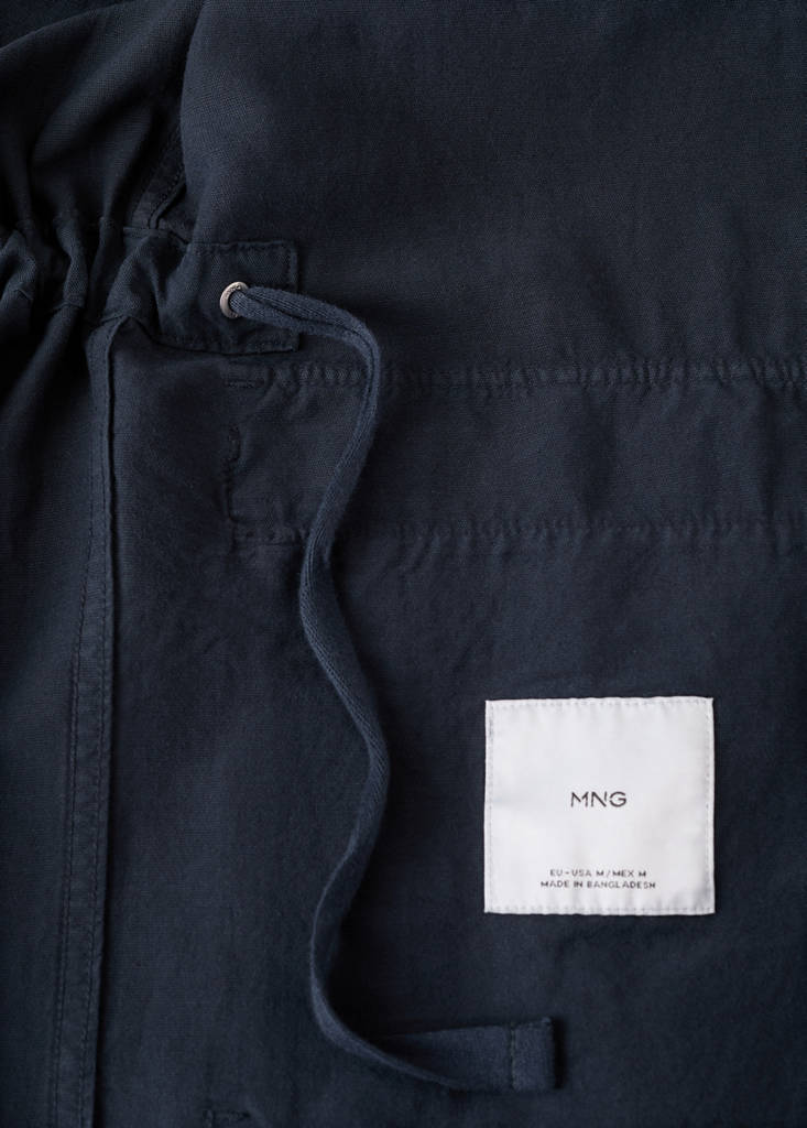 Lyocell linen jacket with pockets — Navy