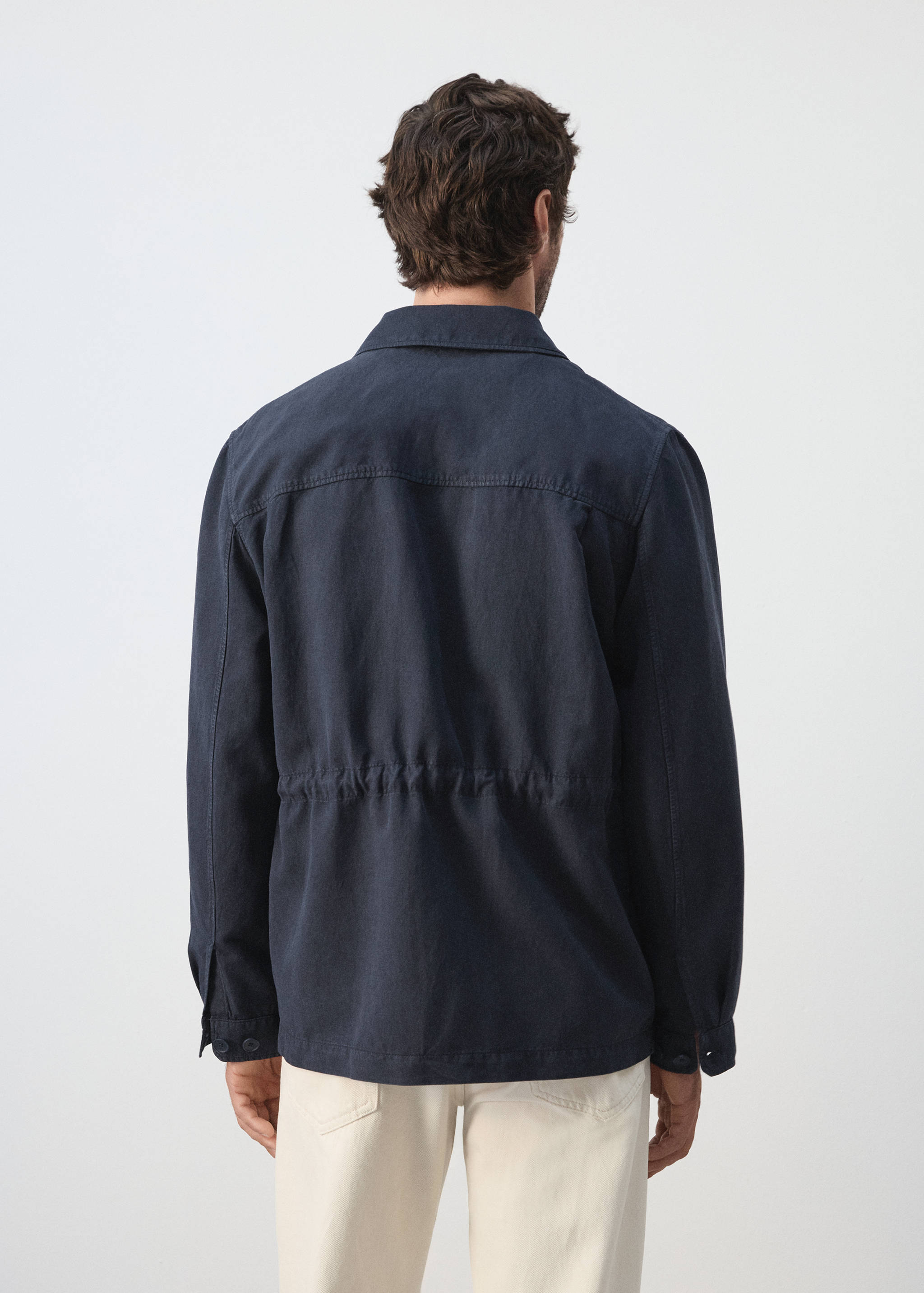 Veste poches lyocell lin - Verso de l’article