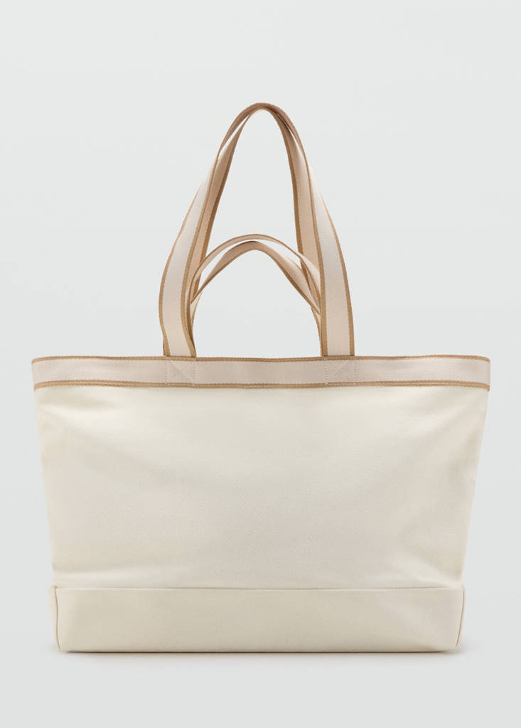 Bolso tote 100% algodón ribetes