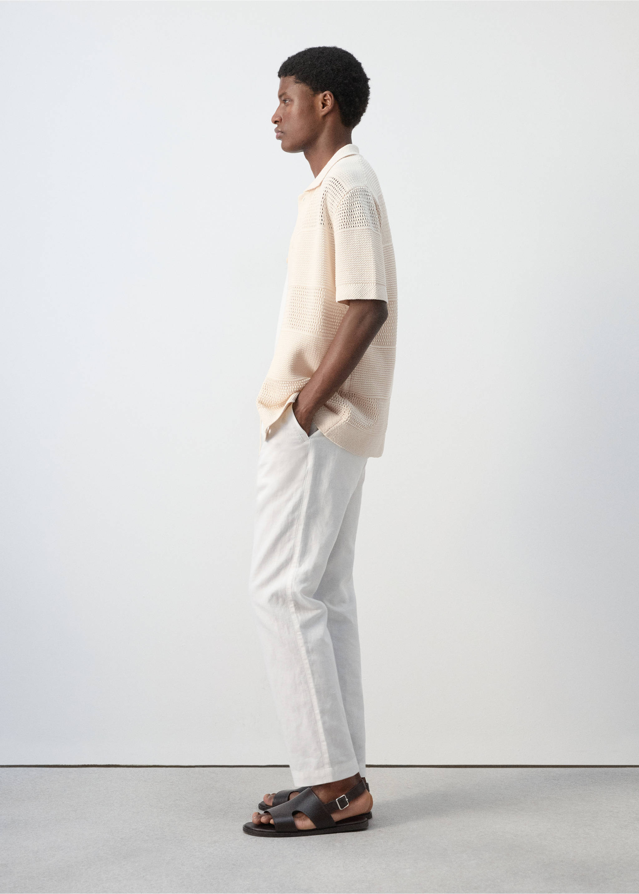 Shirt morisca - Details of the article 2, Ecru. Ref: 27069208-00.