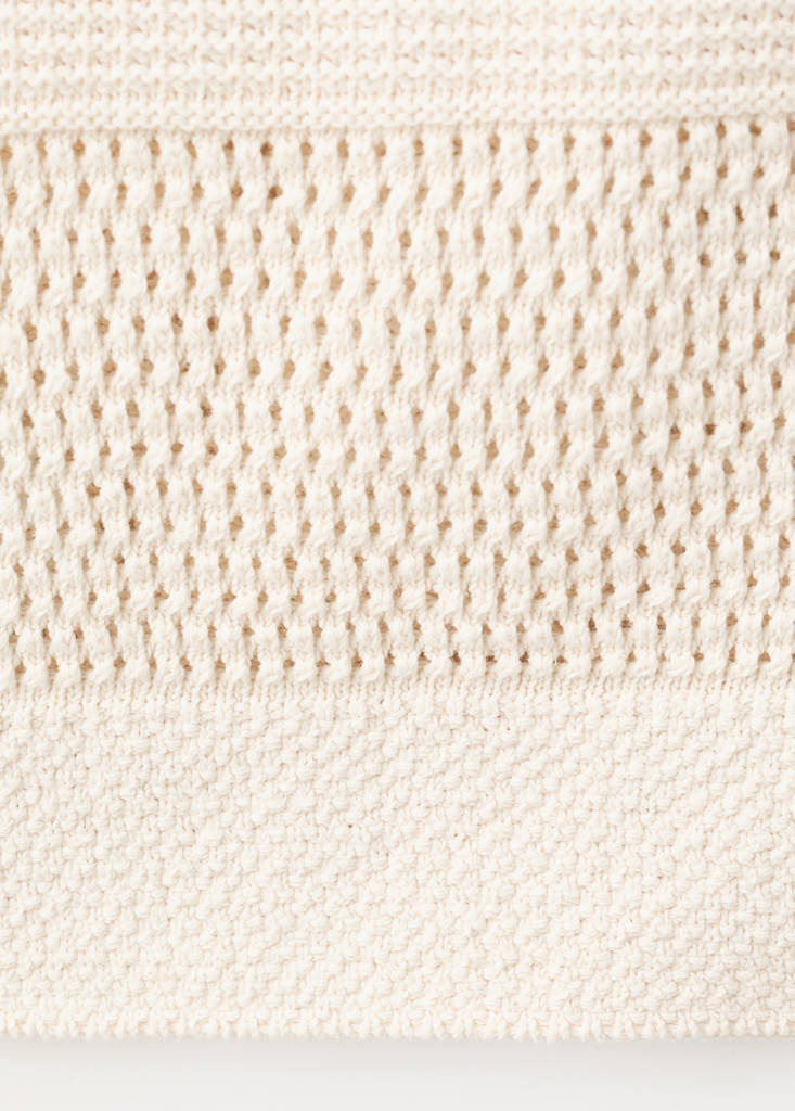 Openwork knitted shirt — Ecru