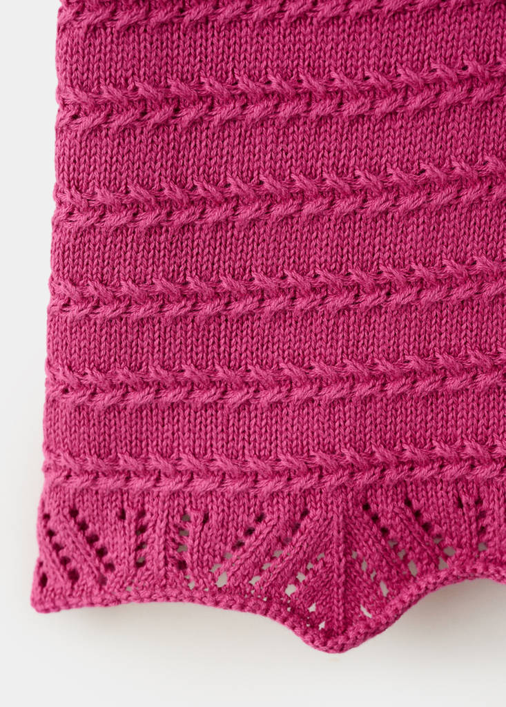 Ruffle knit shorts — Pink