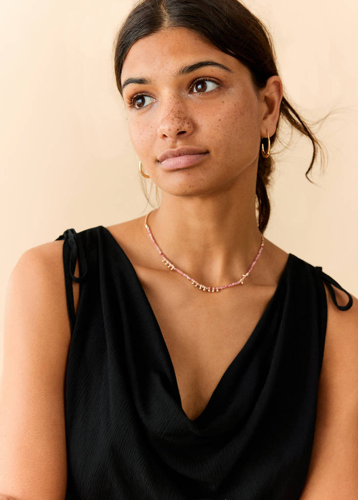 Flowing draped dress — Black