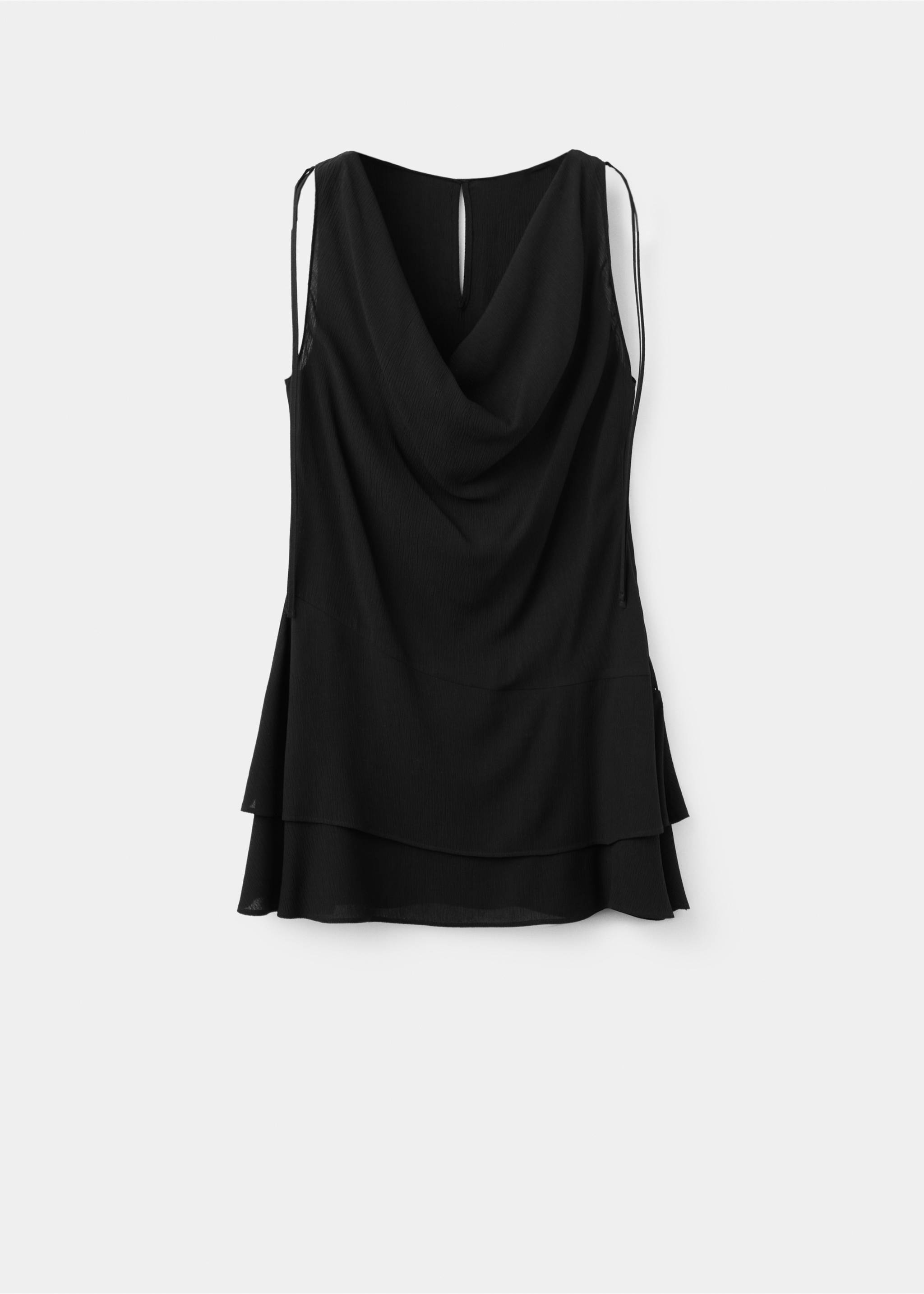 Drapiertes fließendes Kleid - Artikel ohne Model, Schwarz. Ref: 27069211-00.
