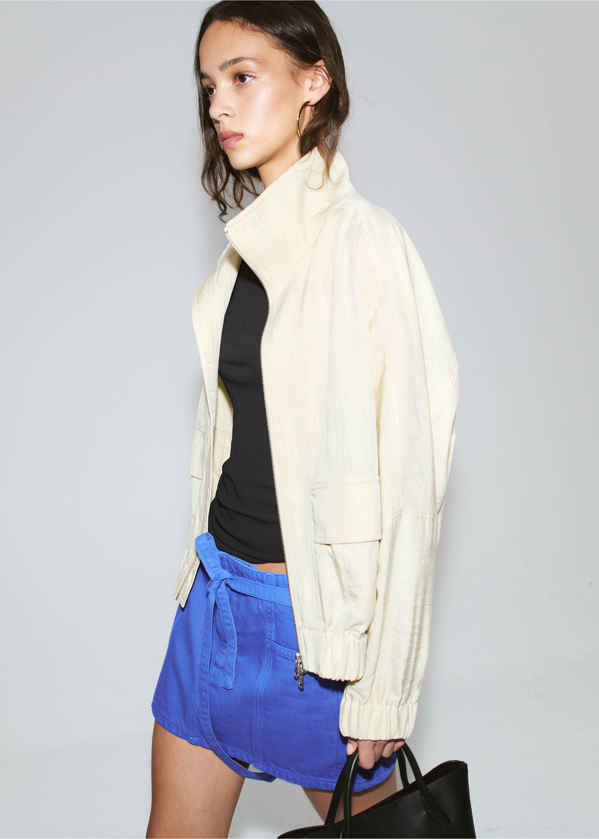 Джинсовая юбка с поясом - Деталь изделия 1, Синий. Ref: 27069216-00.