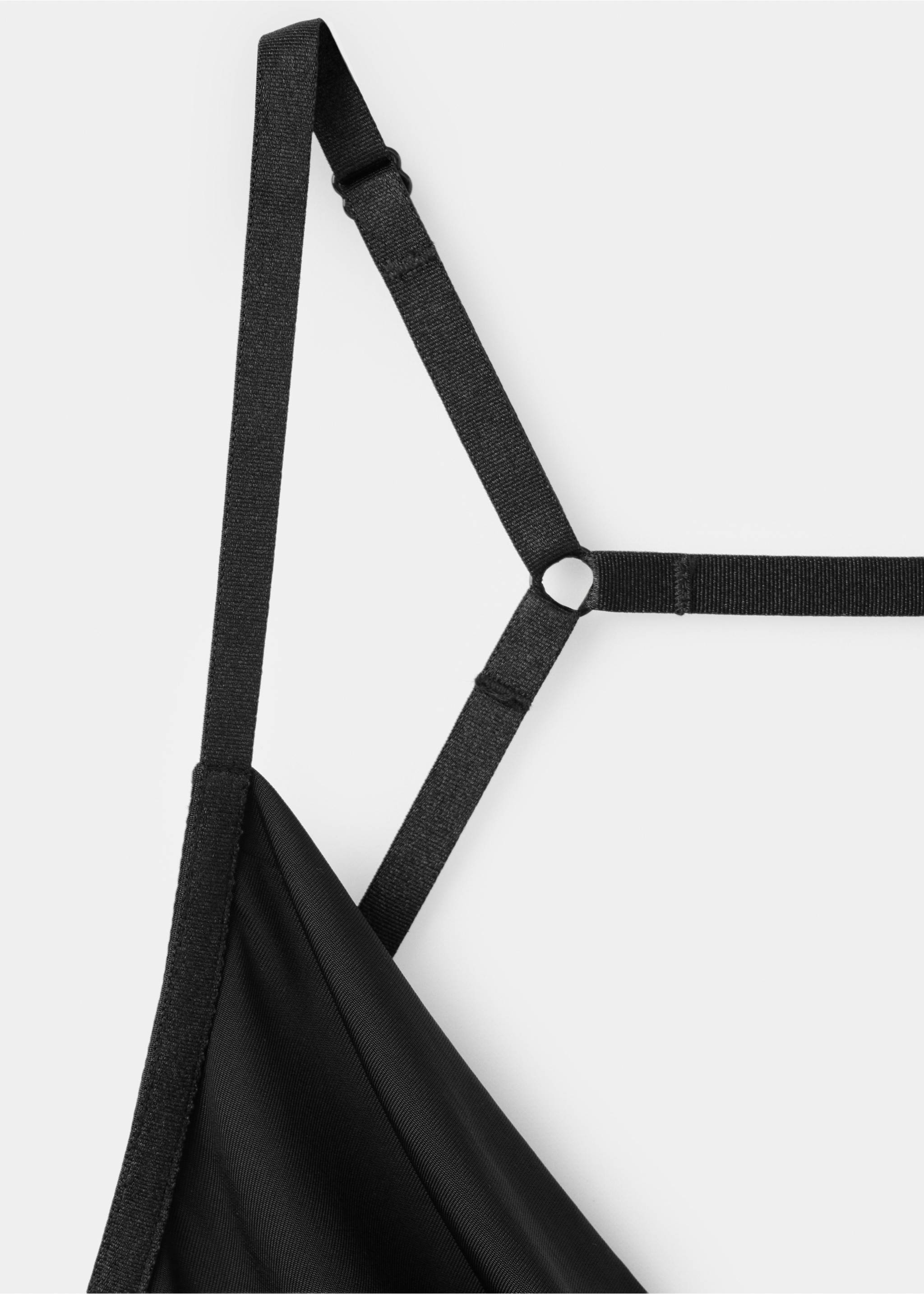 Midi-dress with open back - Details of the article 8, Black. Ref: 27069217-00.