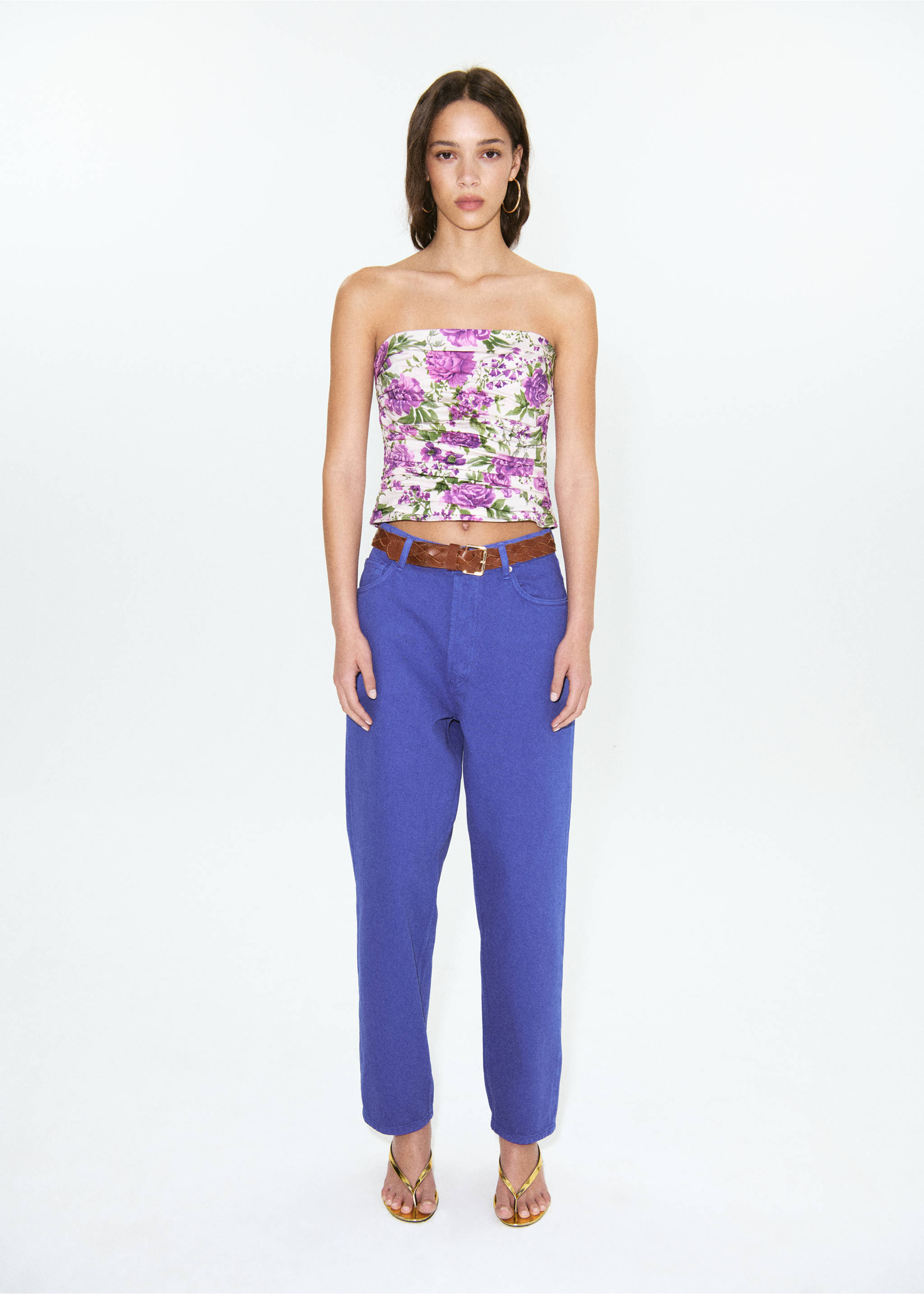 High-waisted Mom-fit jeans - General plane, Blue. Ref: 27069218-00.