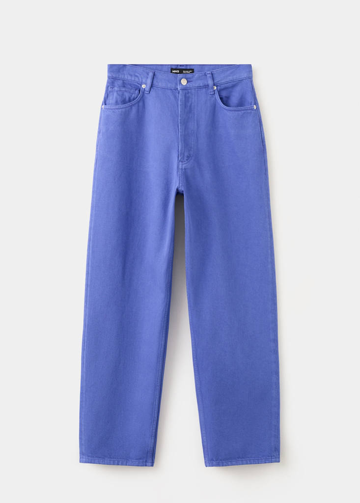 High-waisted Mom-fit jeans — Blue
