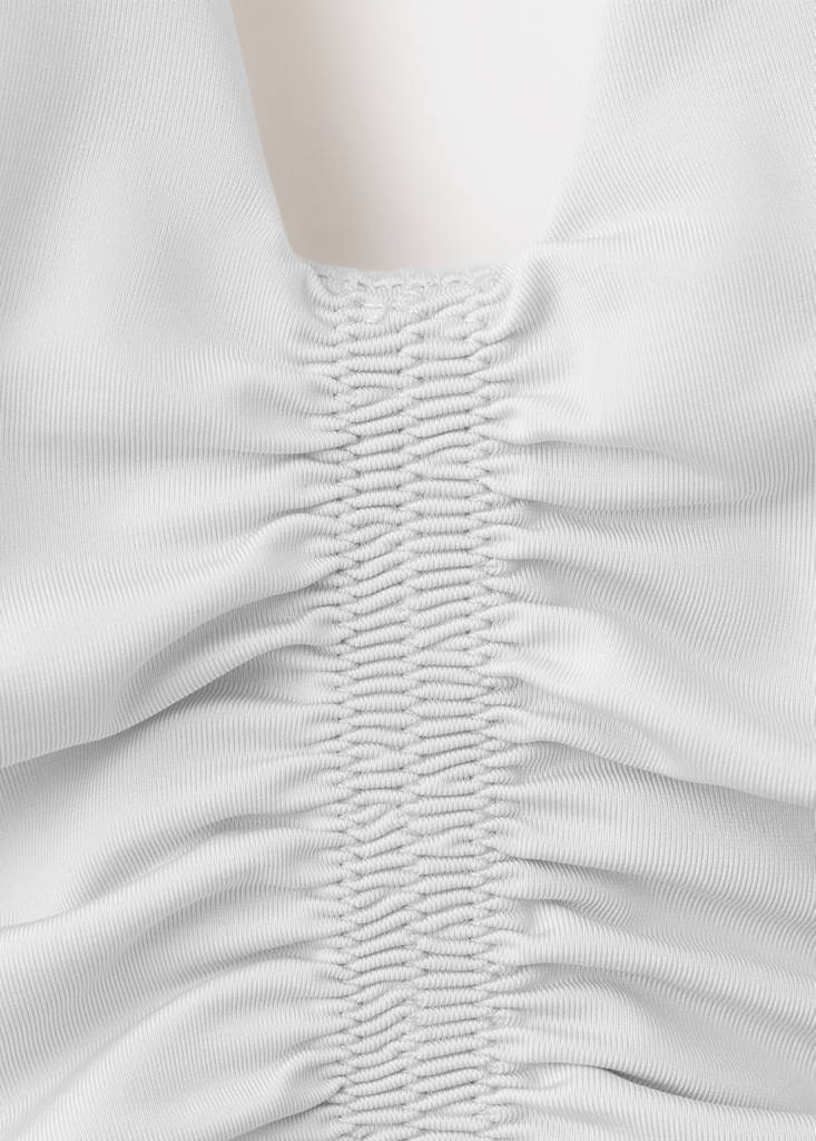 Ruched halter swimsuit — Light/Pastel Grey