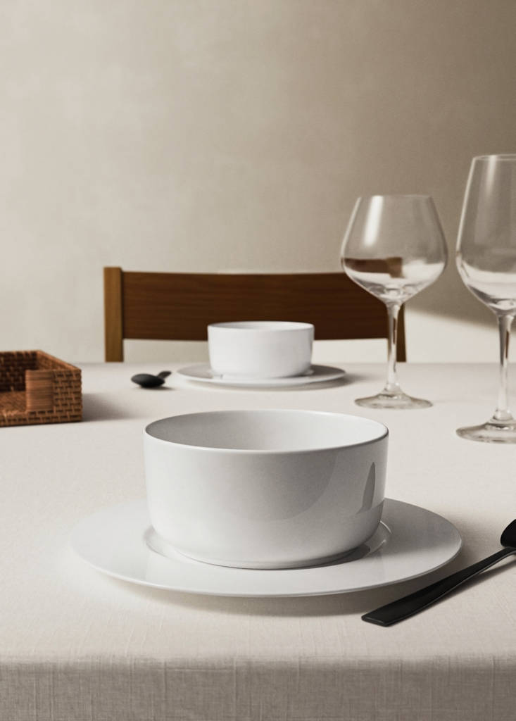 Premium ultralight bonne porcelain bowl — White