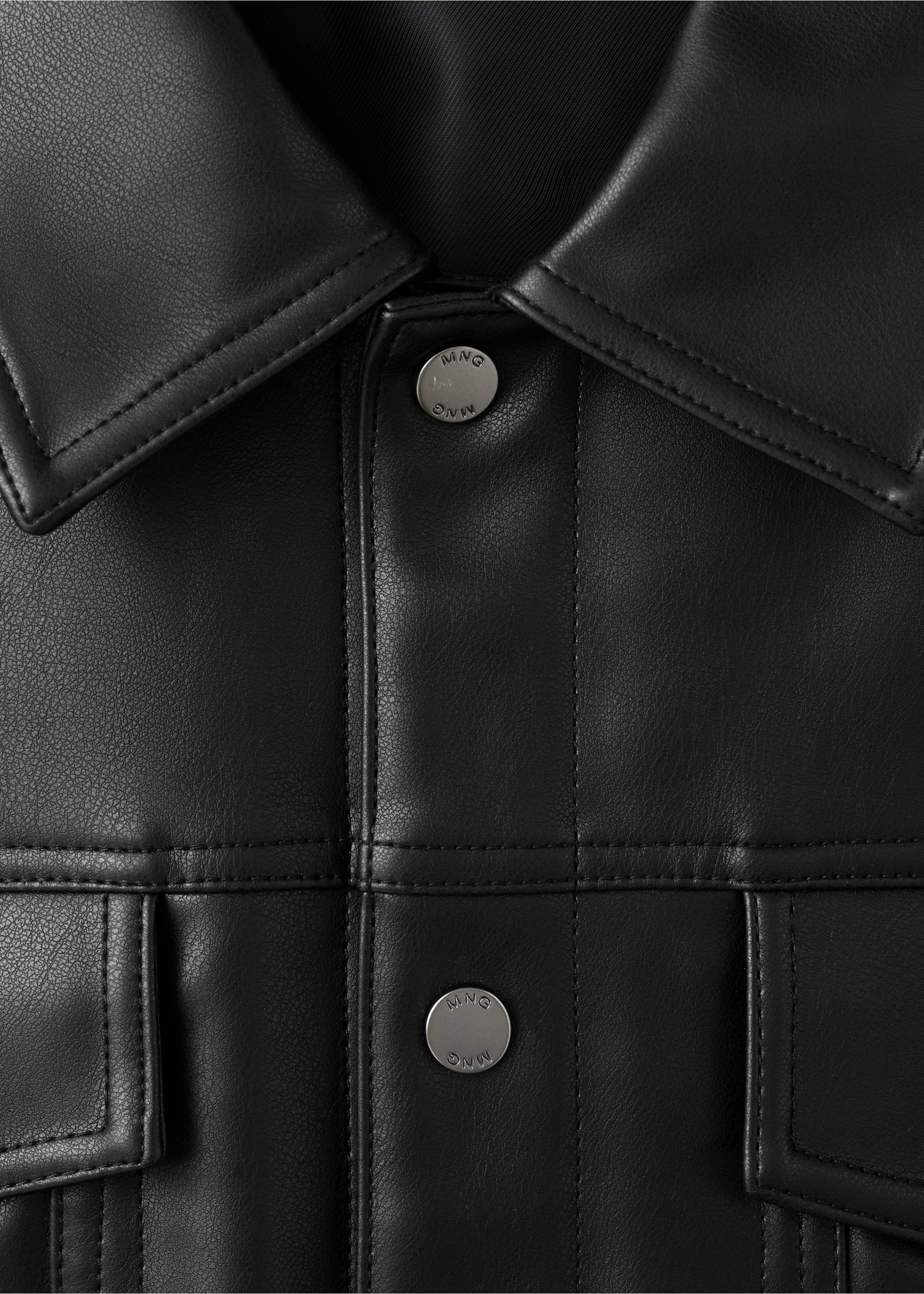 皮革效果口袋外套 - null, 黑色. Ref: 27071172-00.