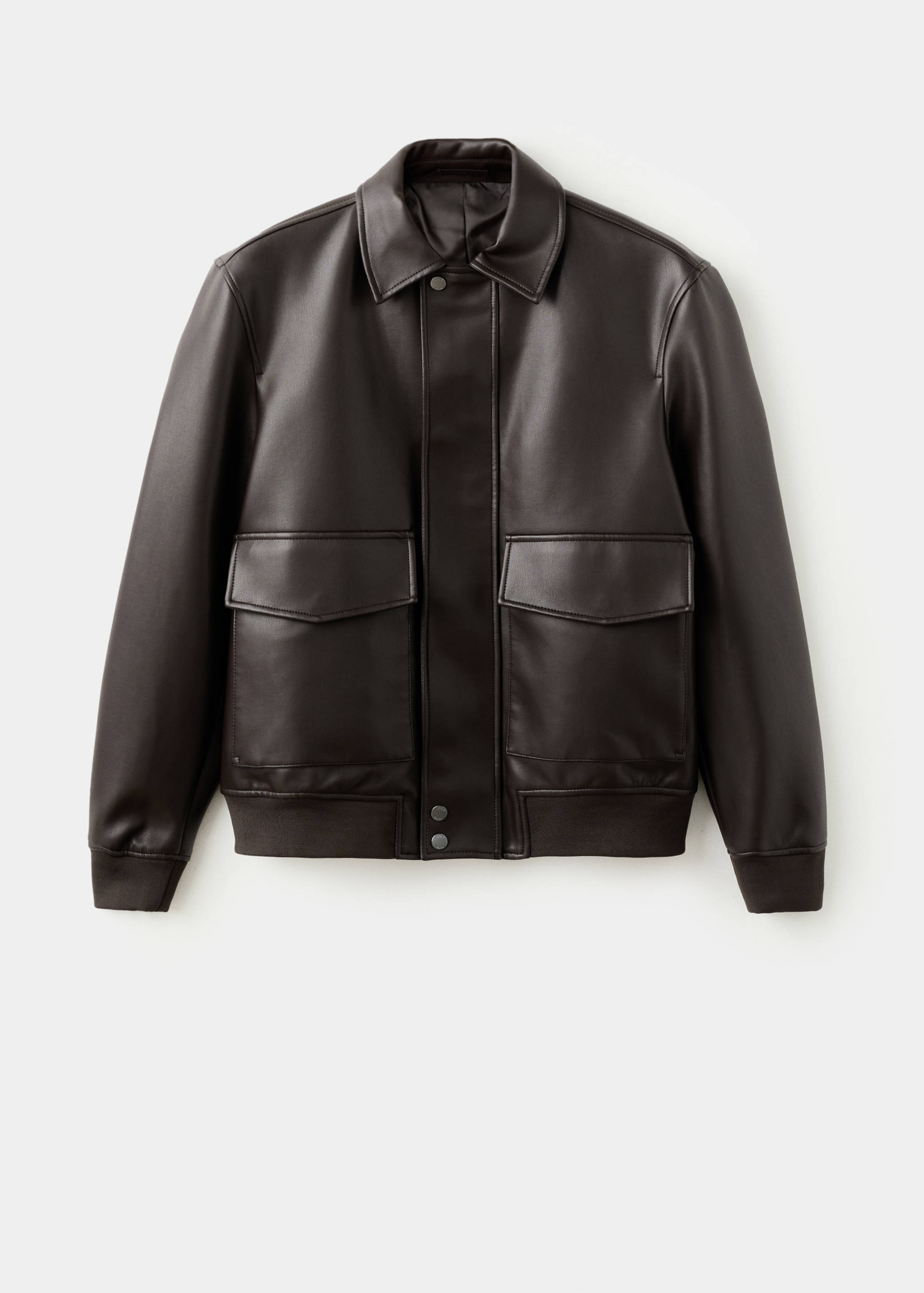 Veste cuir synthétique poches - Article sans modèle