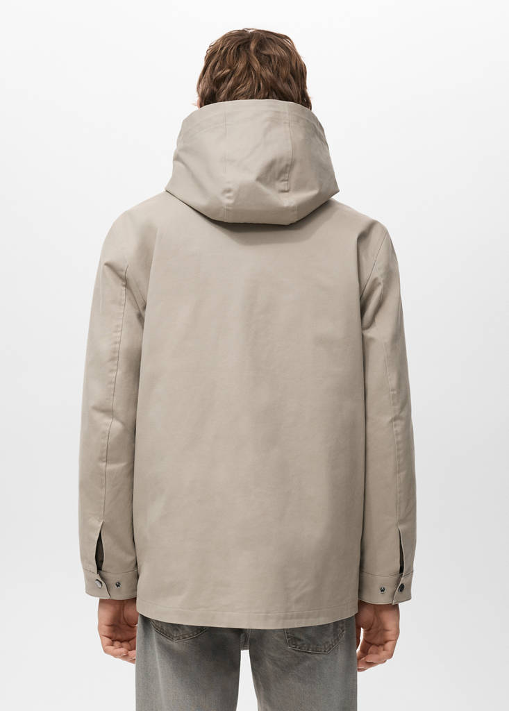 Padded parka with removable inner jacket — Sand