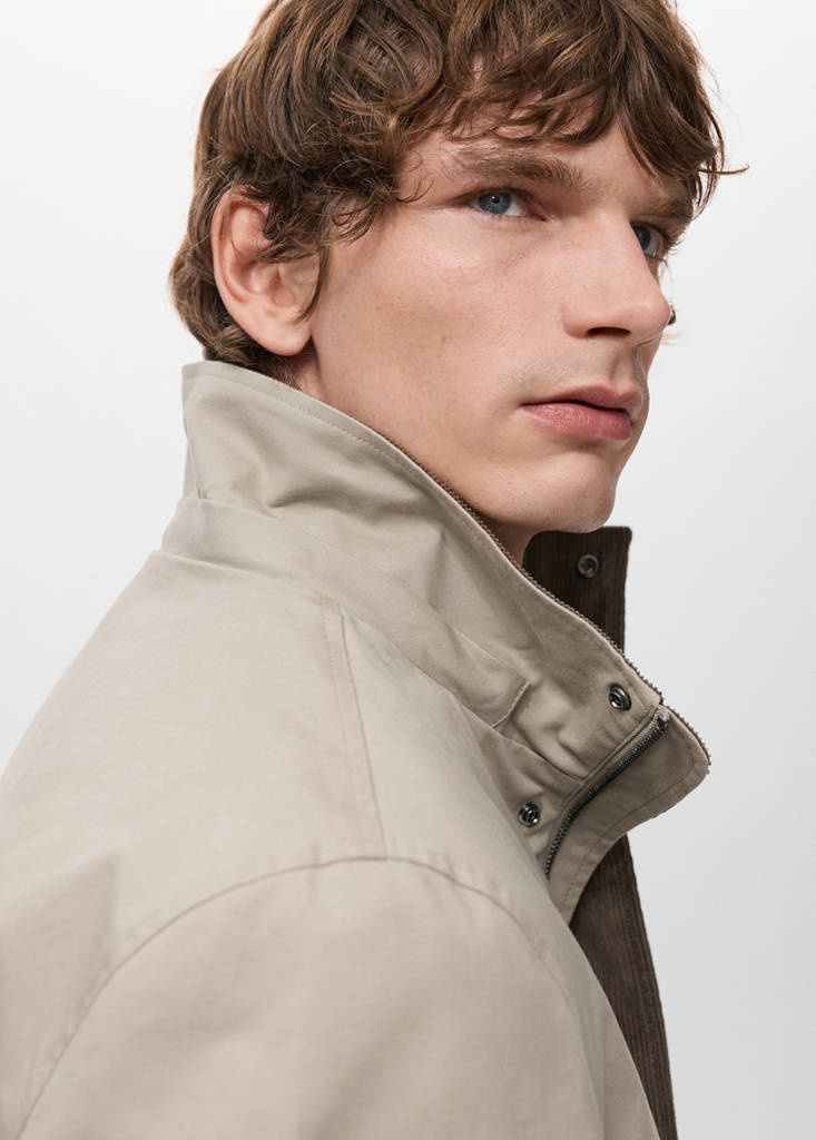 Padded parka with removable inner jacket — Sand