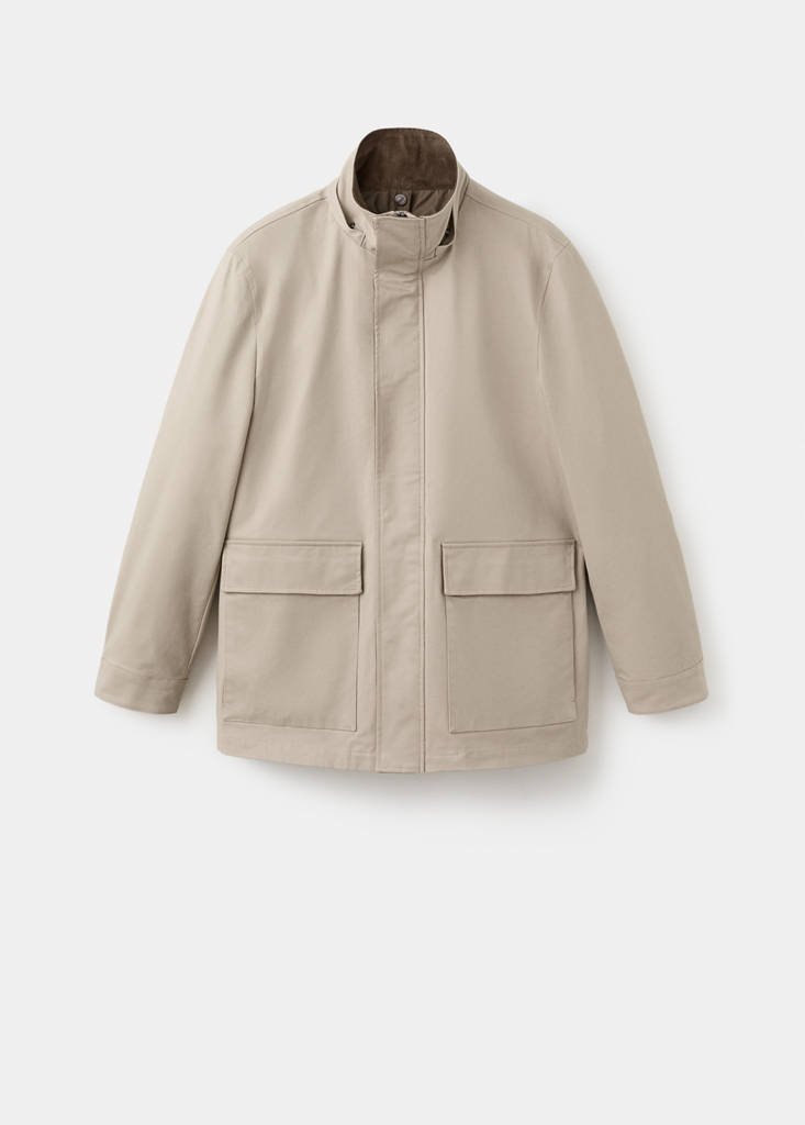 Padded parka with removable inner jacket — Sand