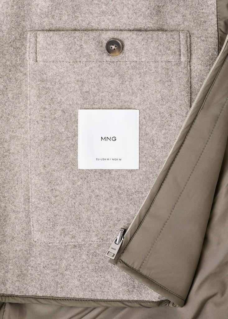 Padded parka with removable inner jacket — Sand