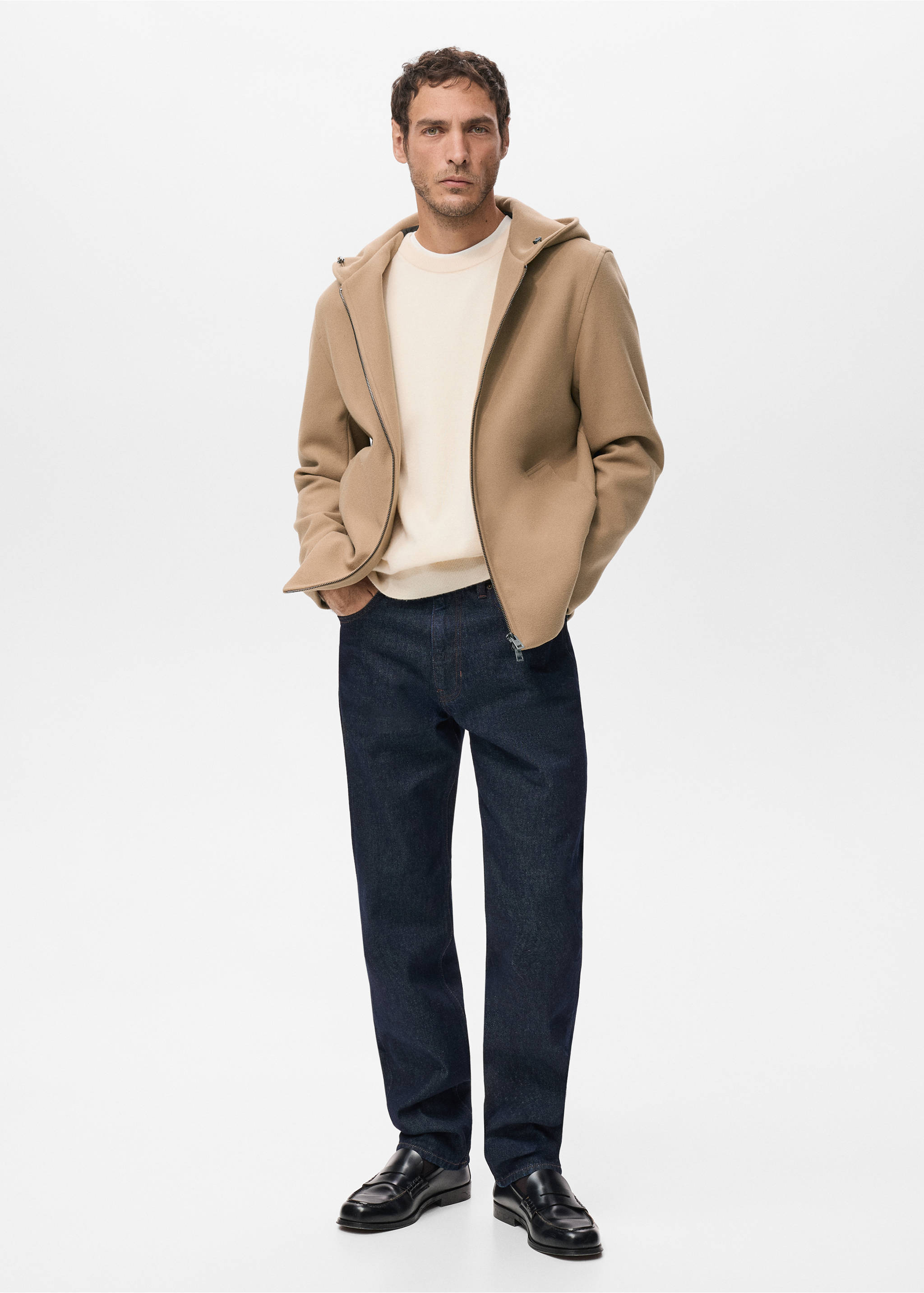Cloth jacket with hood - General plane, Medium Brown. Ref: 27071175-00.