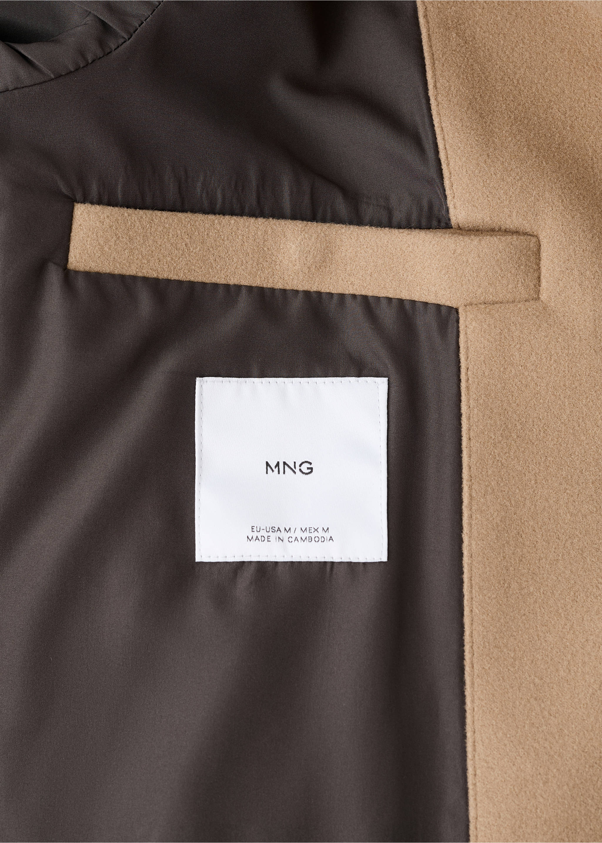 Cloth jacket with hood - Details of the article 0, Medium Brown. Ref: 27071175-00.