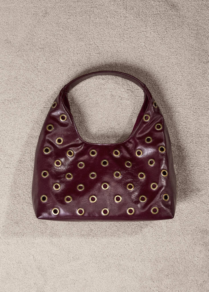 Tote-Bag mit Nieten — Bordeaux