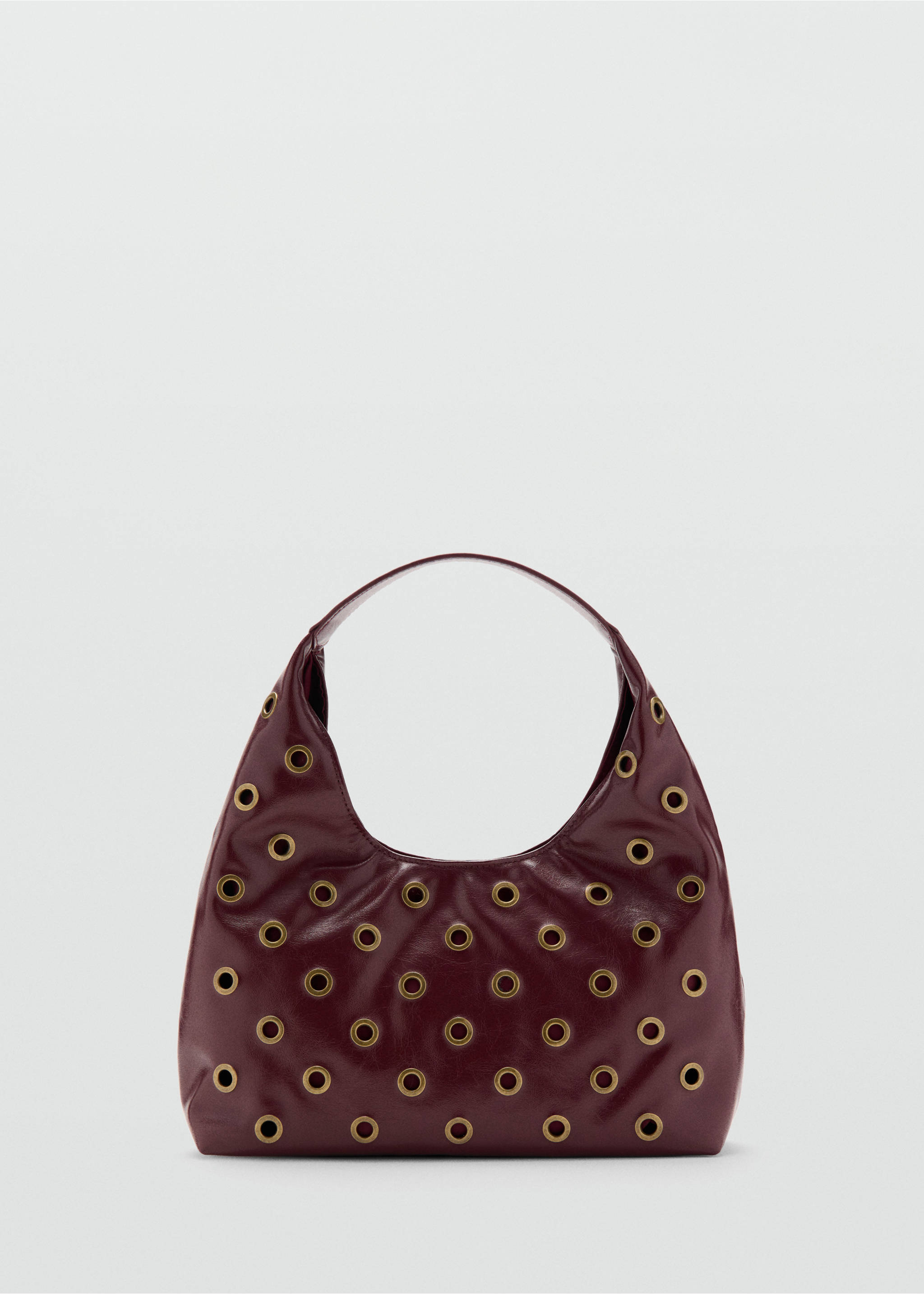 Studded tote bag - Article without model, Burgundy. Ref: 27071177-00.
