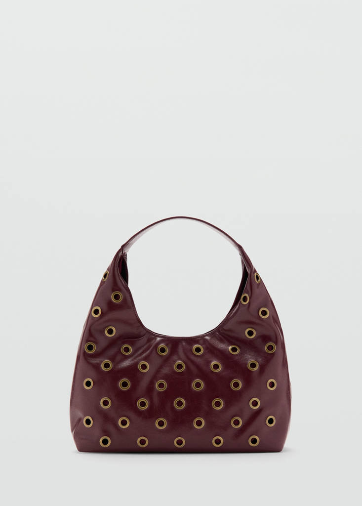 Tote-Bag mit Nieten — Bordeaux