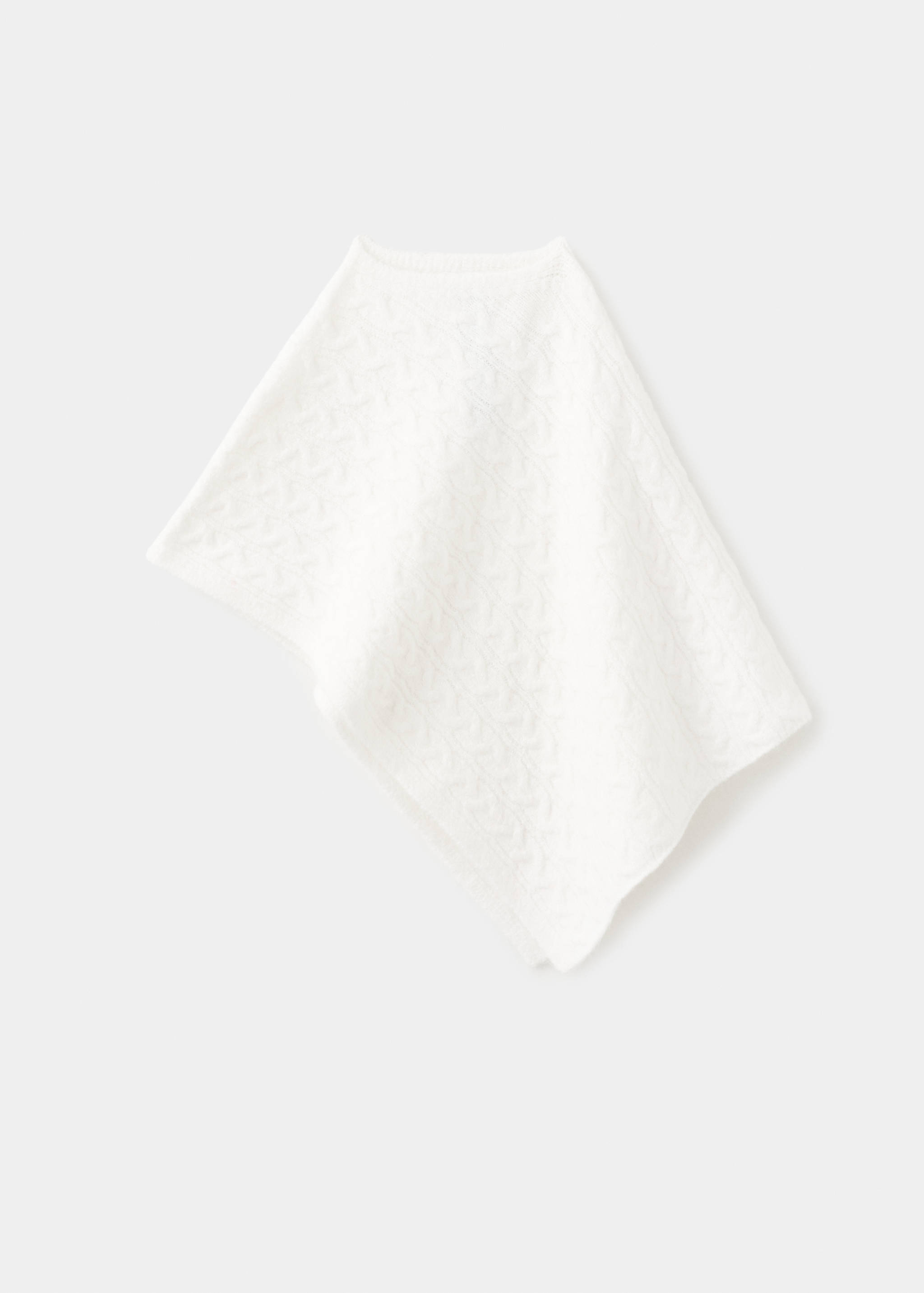 粗线针织斗篷 - null