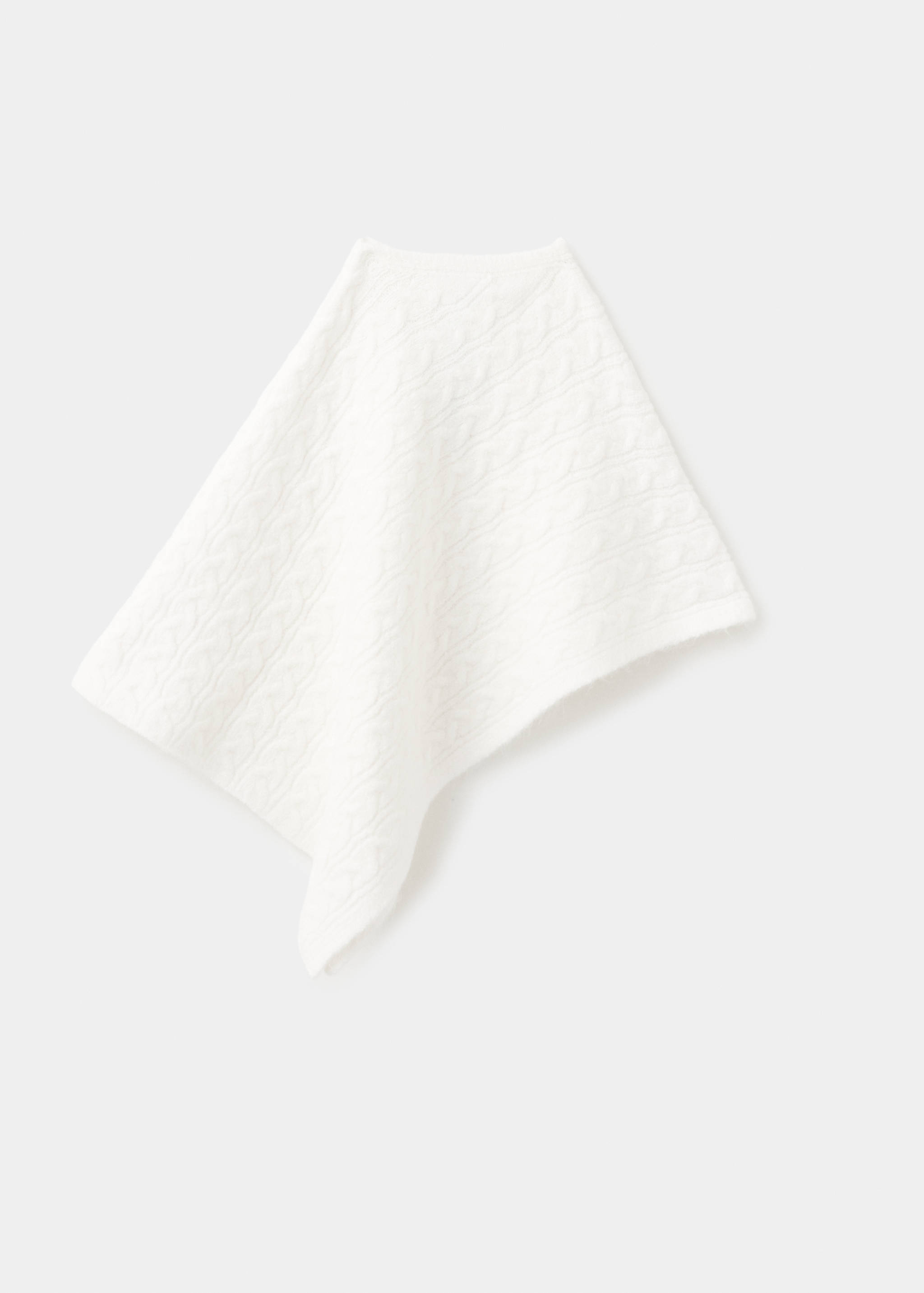 粗线针织斗篷 - null