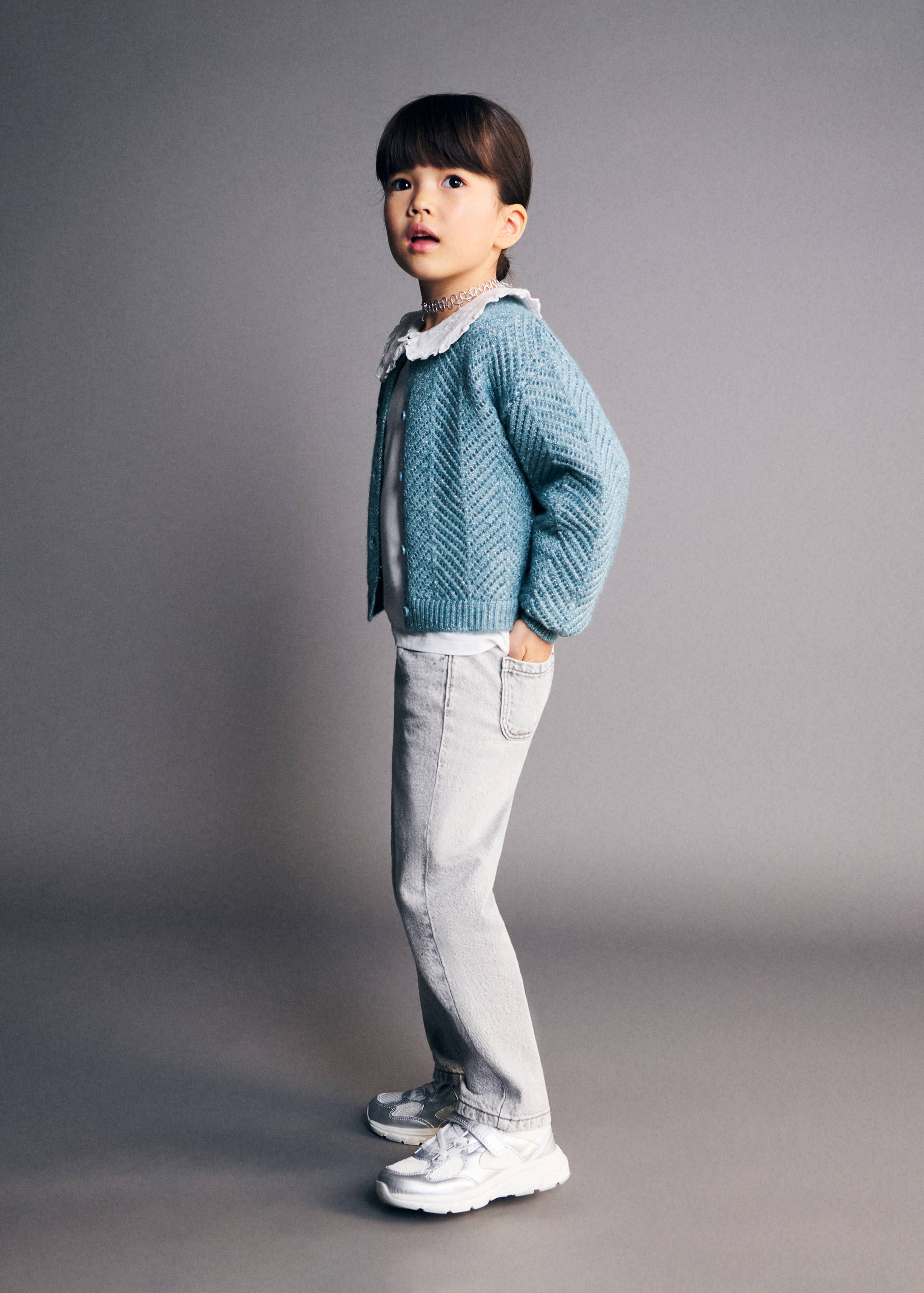 Lurex knitted cardigan - General plane