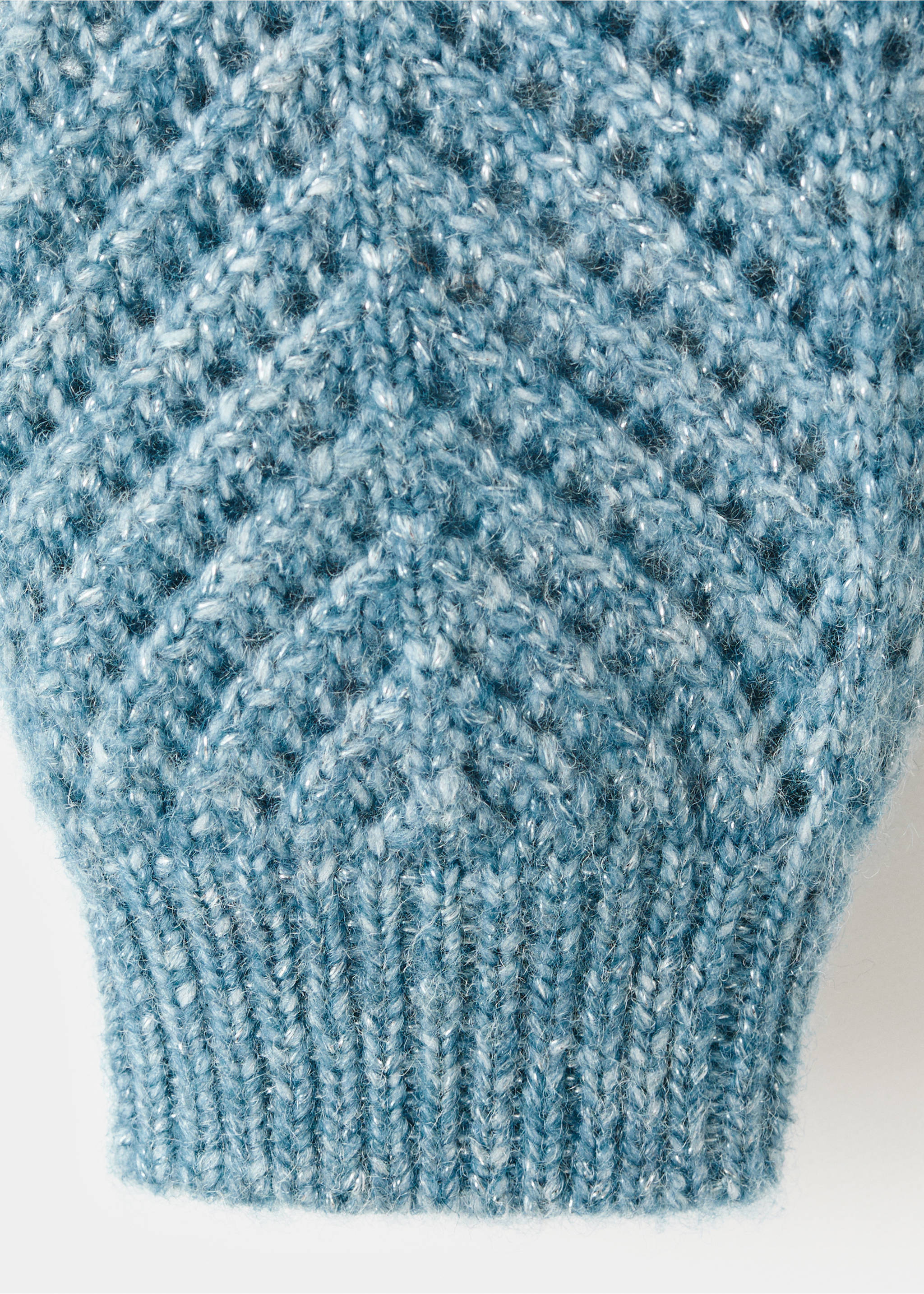 Lurex knitted cardigan - Details of the article 0, Aqua Green. Ref: 27071180-00.