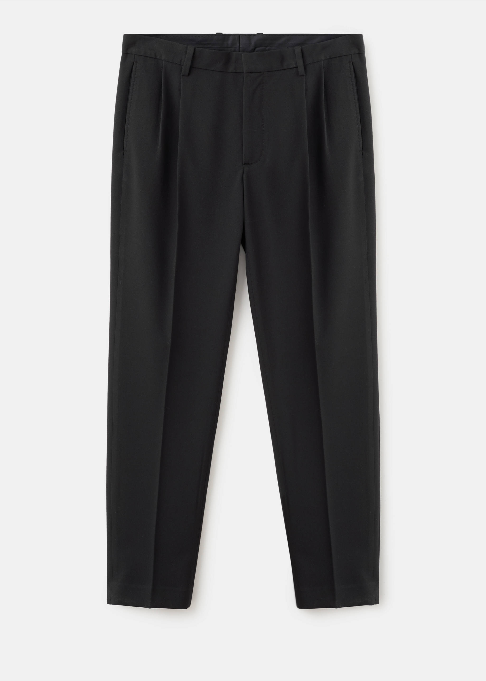 Regular-fit pleated pants - Article without model, Black. Ref: 27071184-00.