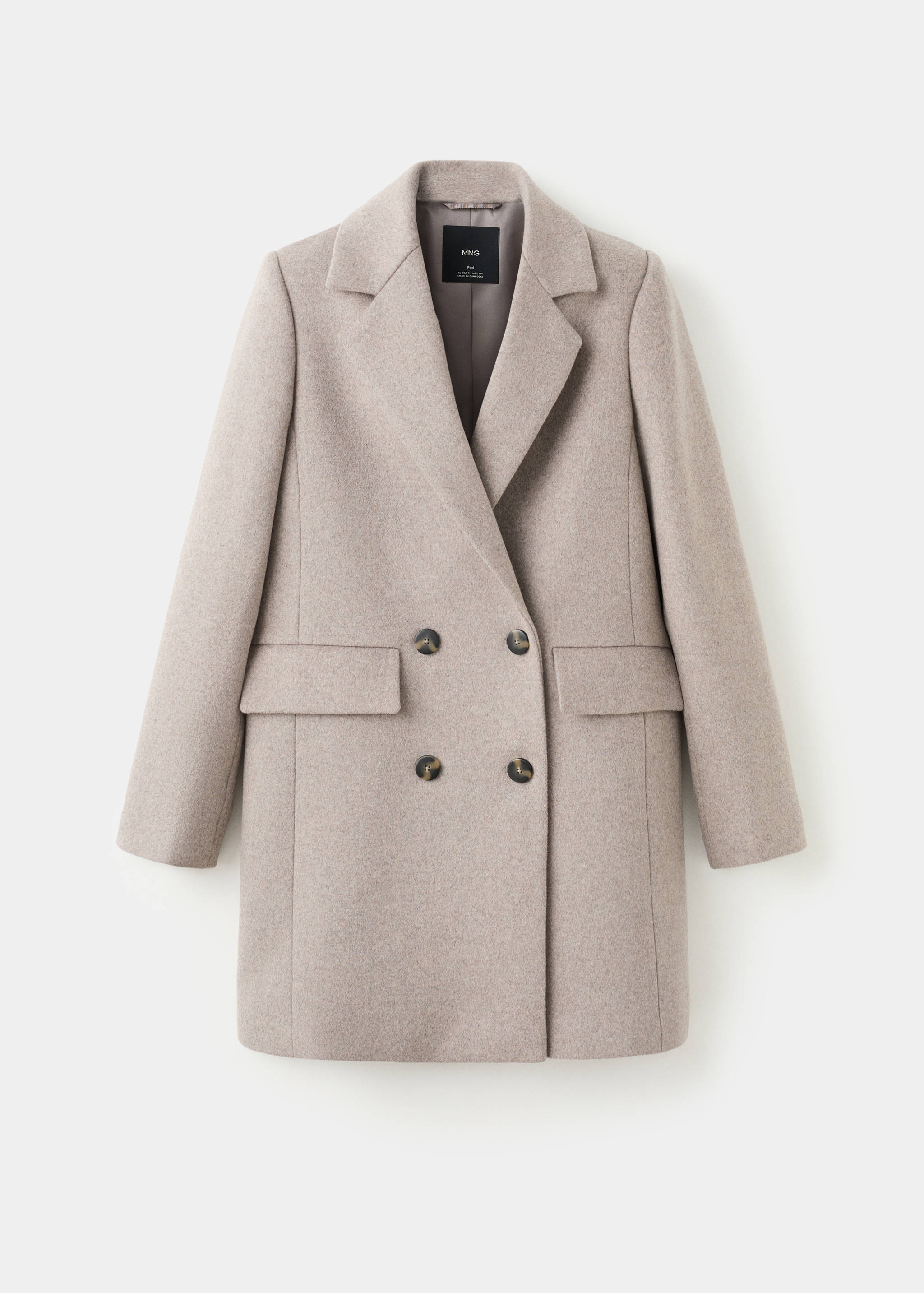 Manteau laine mélangée double boutonnage - Article sans modèle