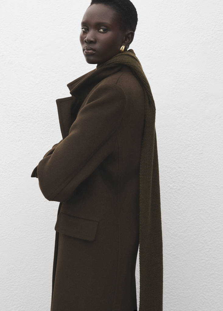 Double-breasted wool coat - Women | MANGO South Africa