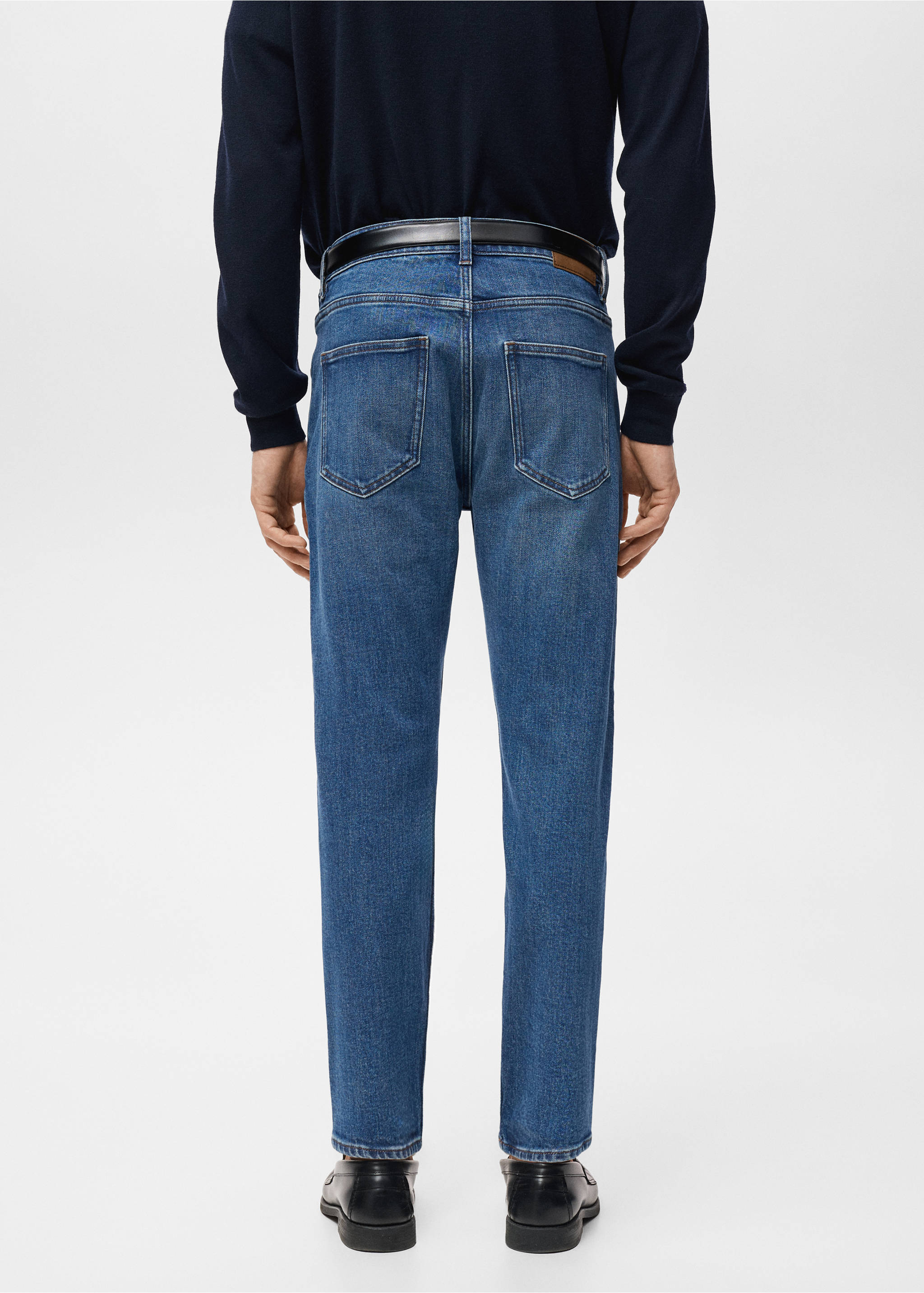 Ben cropped tapered-fit jeans - Reverse of the article, Medium Blue. Ref: 27071189-00.