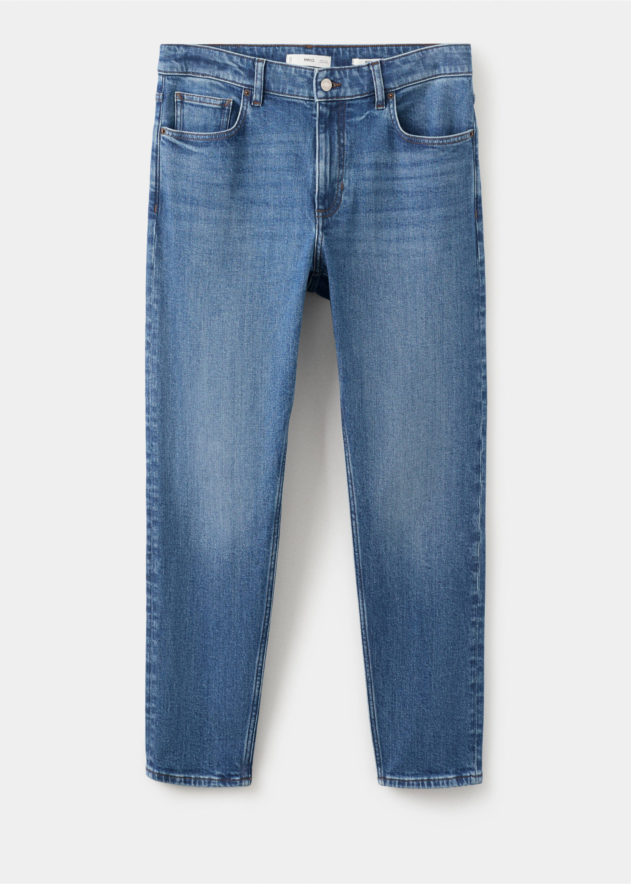 Jeans Ben cropped tapered fit - Artículo sin modelo, Azul medio. Ref: 27071189-00.
