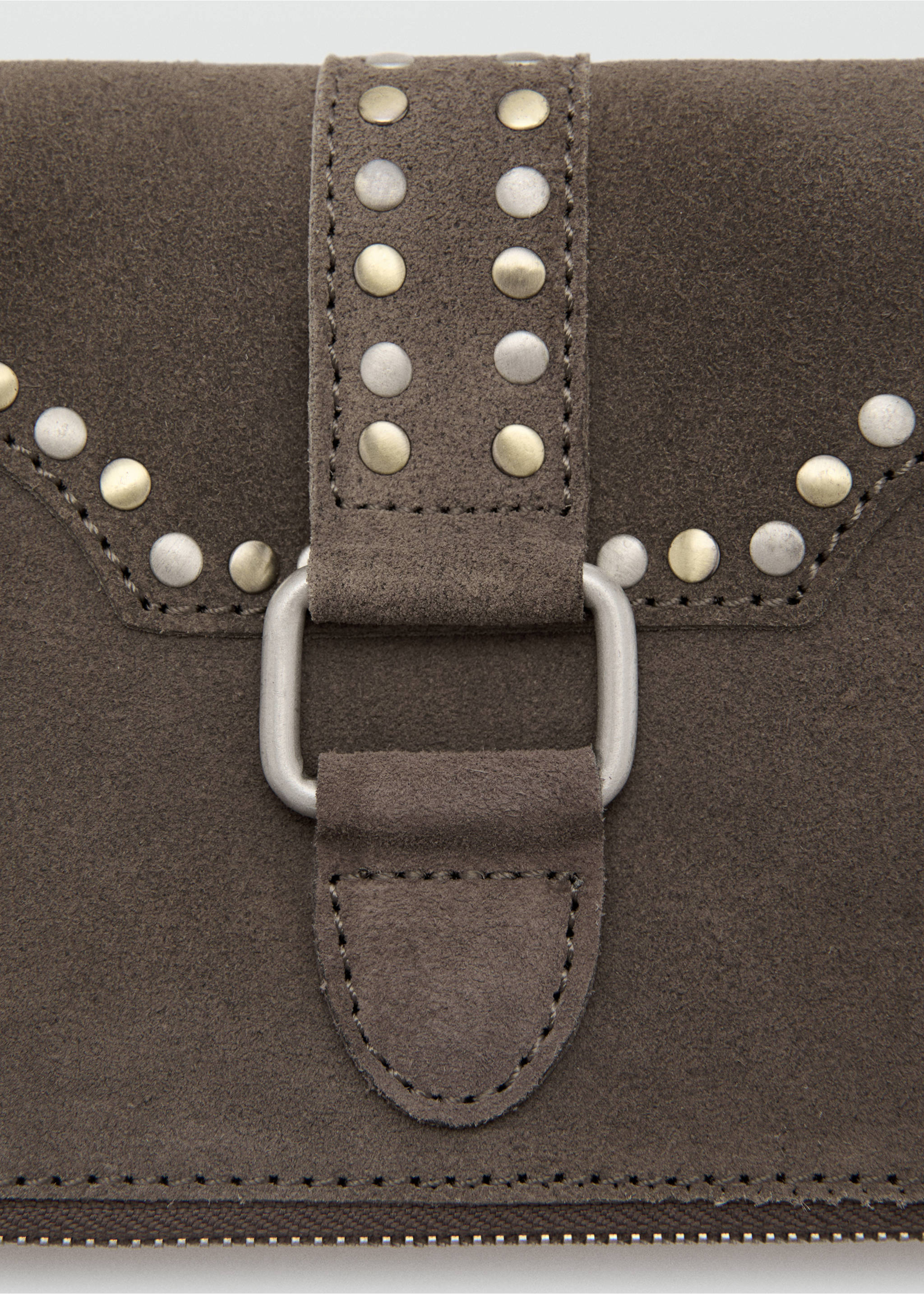 스터드 가죽 백 - 상품 내역: 1, 차콜. Ref: 27071190-00.