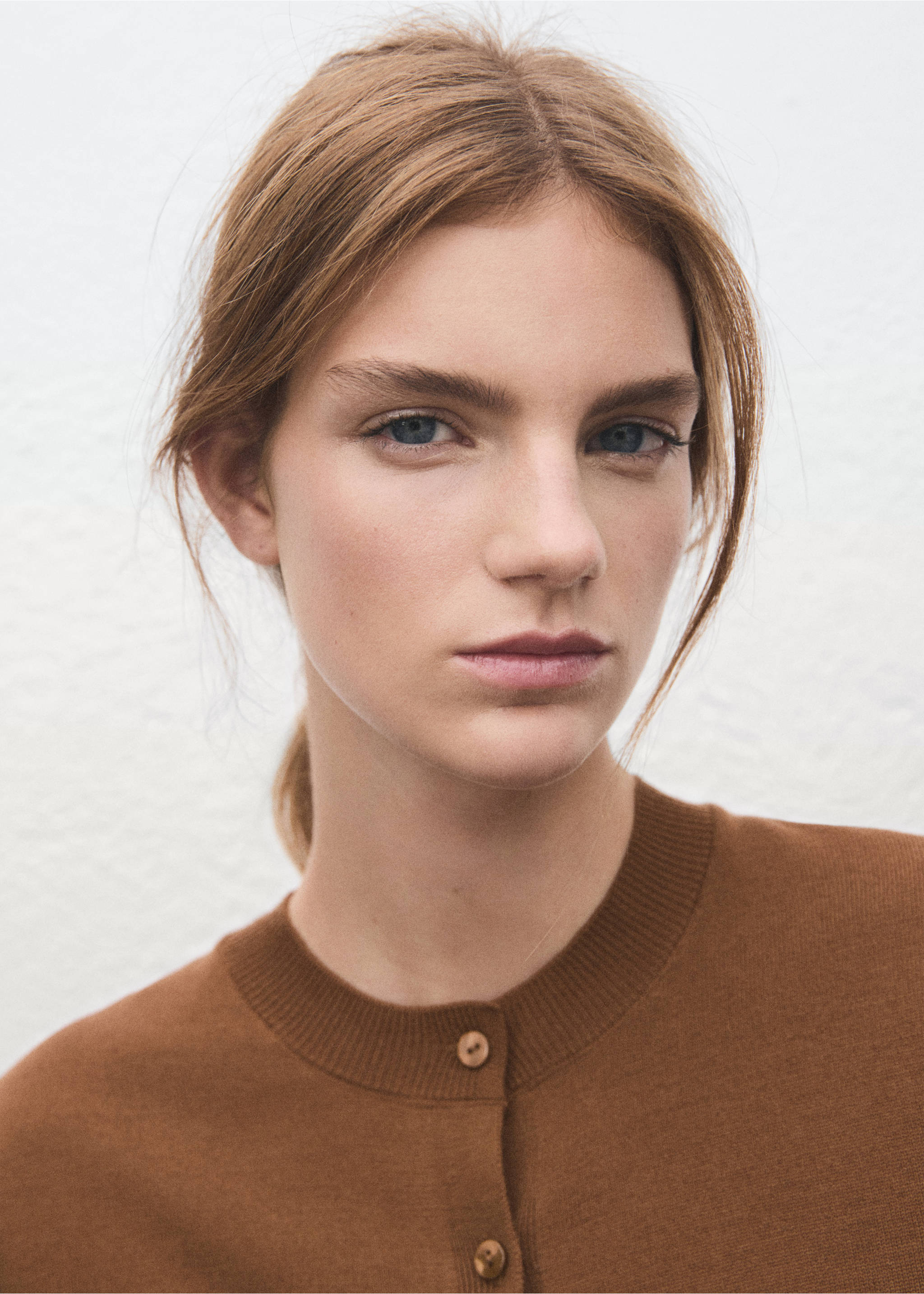 سترة من مزيج الصوف بنسيج مترابط ثقيل - تفاصيل المنتج 1, التبغ البني. Ref: 27071191-00.