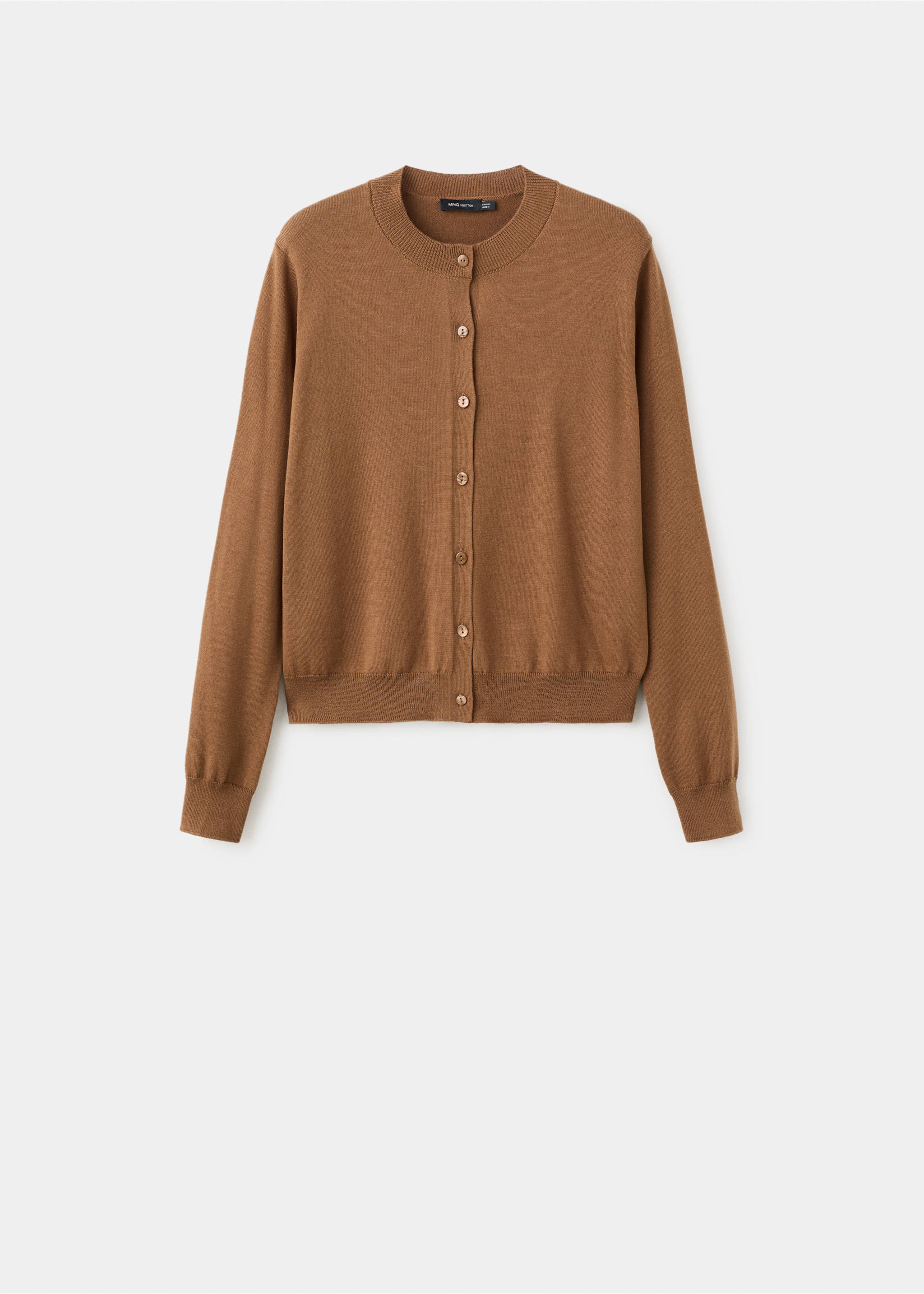 سترة من مزيج الصوف بنسيج مترابط ثقيل - منتج دون نموذج, التبغ البني. Ref: 27071191-00.