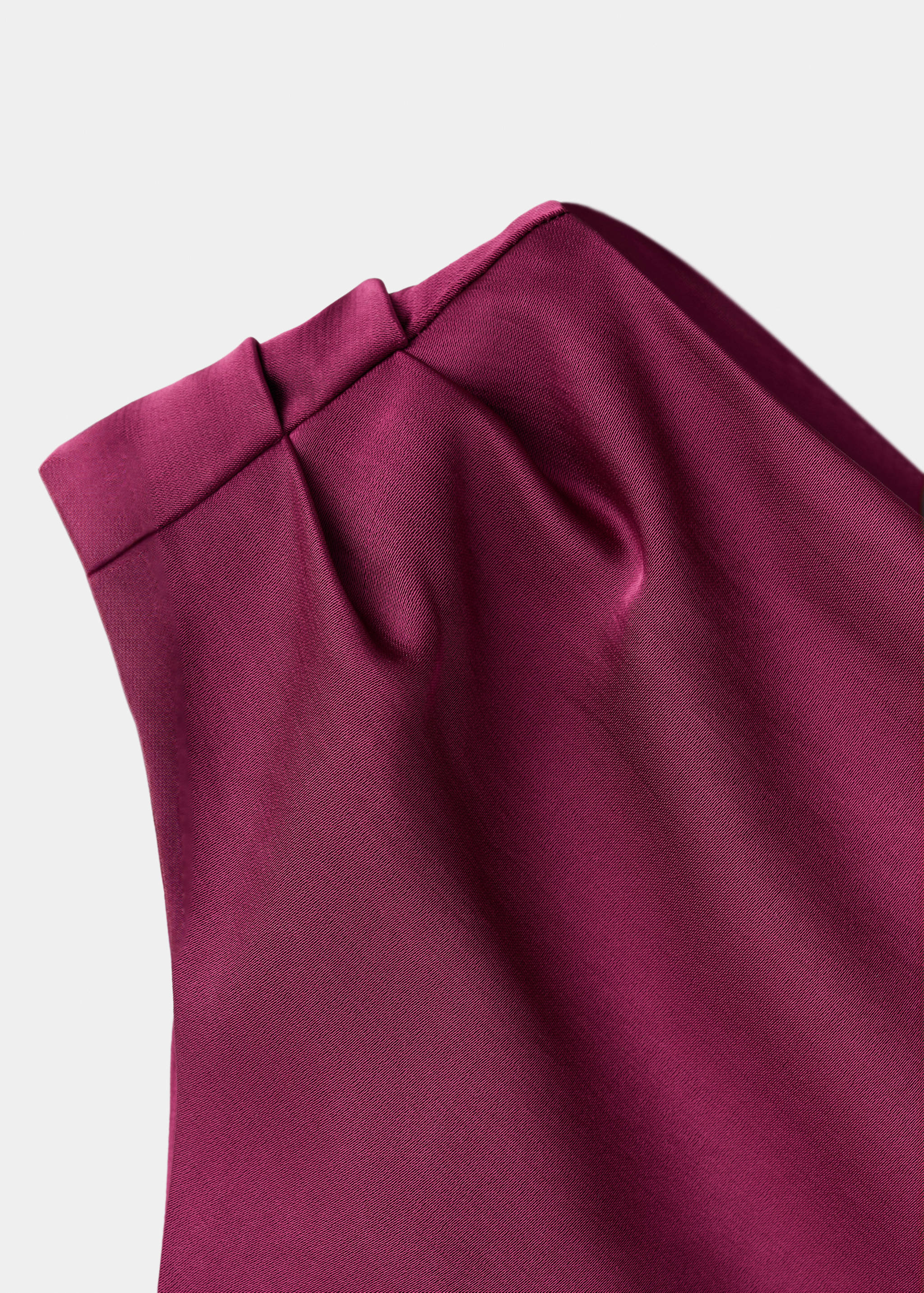 Vestido asimétrico satinado fruncido lateral - Detalle del artículo 8