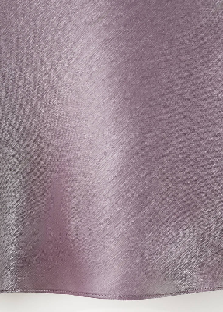 Satin dress with a low-cut neckline — Medium Brown