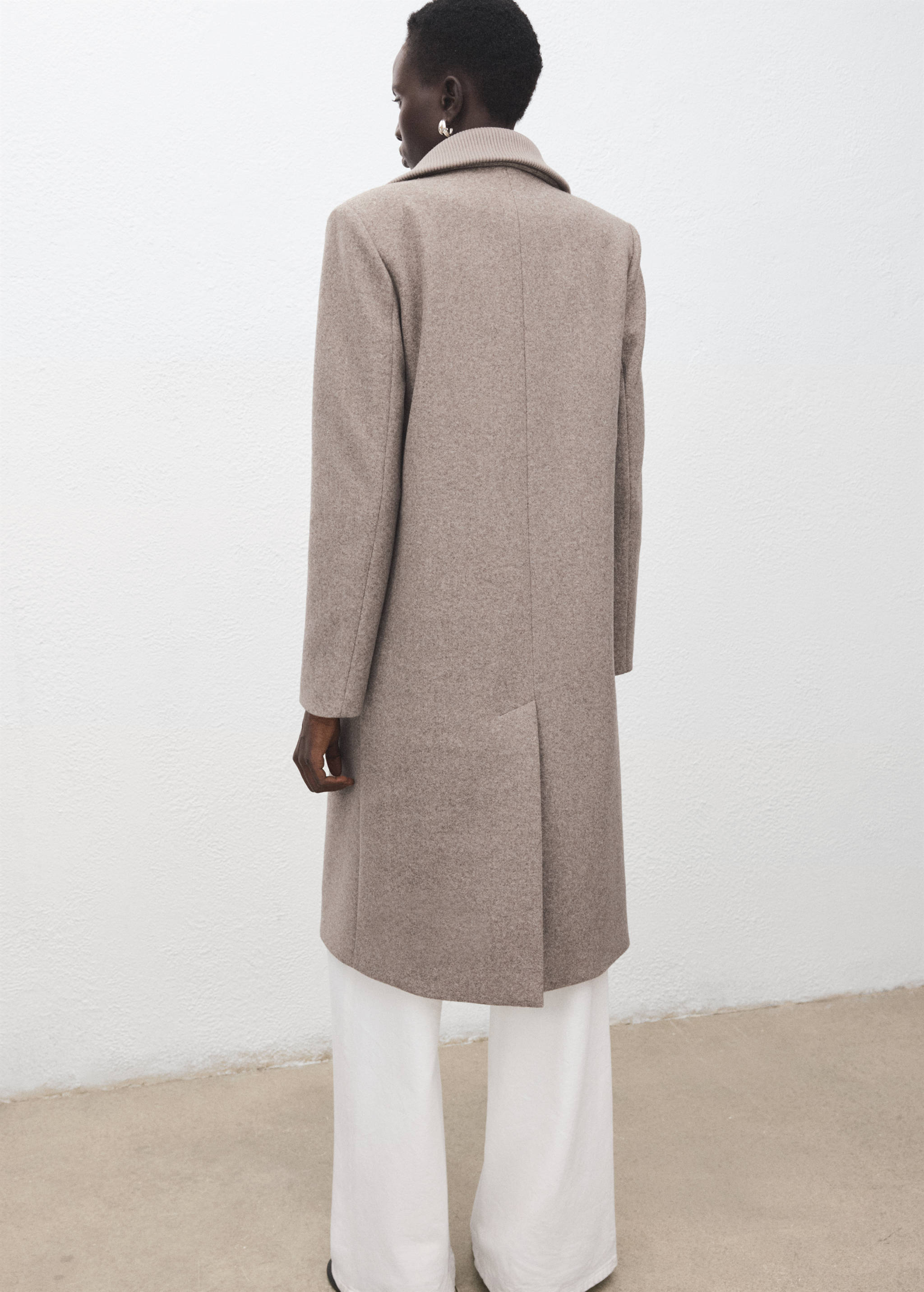 Combined coat with detachable collar - Reverse of the article