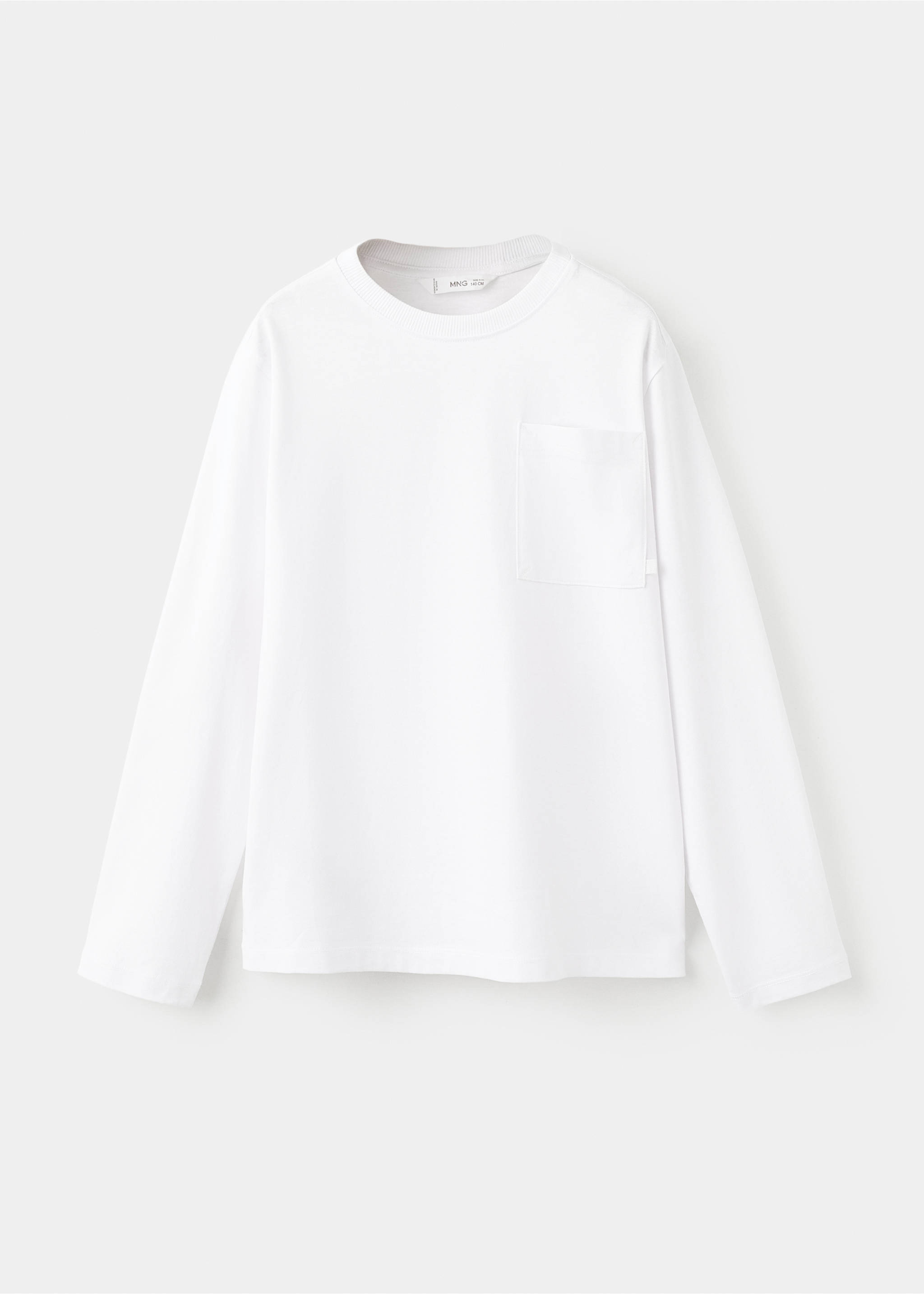 Camiseta manga larga bolsillo - Artículo sin modelo, Blanco. Ref: 27071195-00.