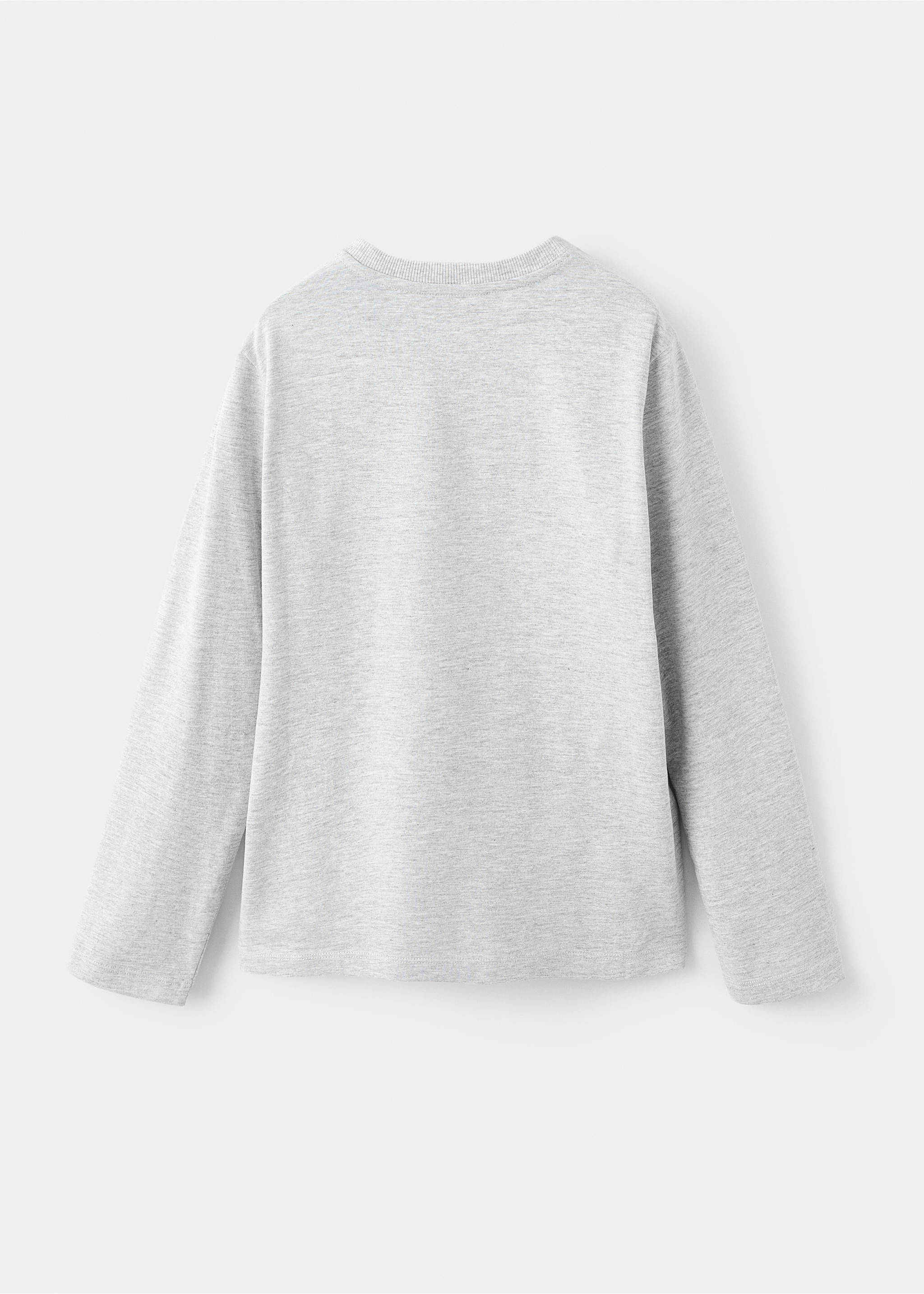 Long-sleeved t-shirt with pocket - Reverse of the article, Medium Heather Grey. Ref: 27071195-00.
