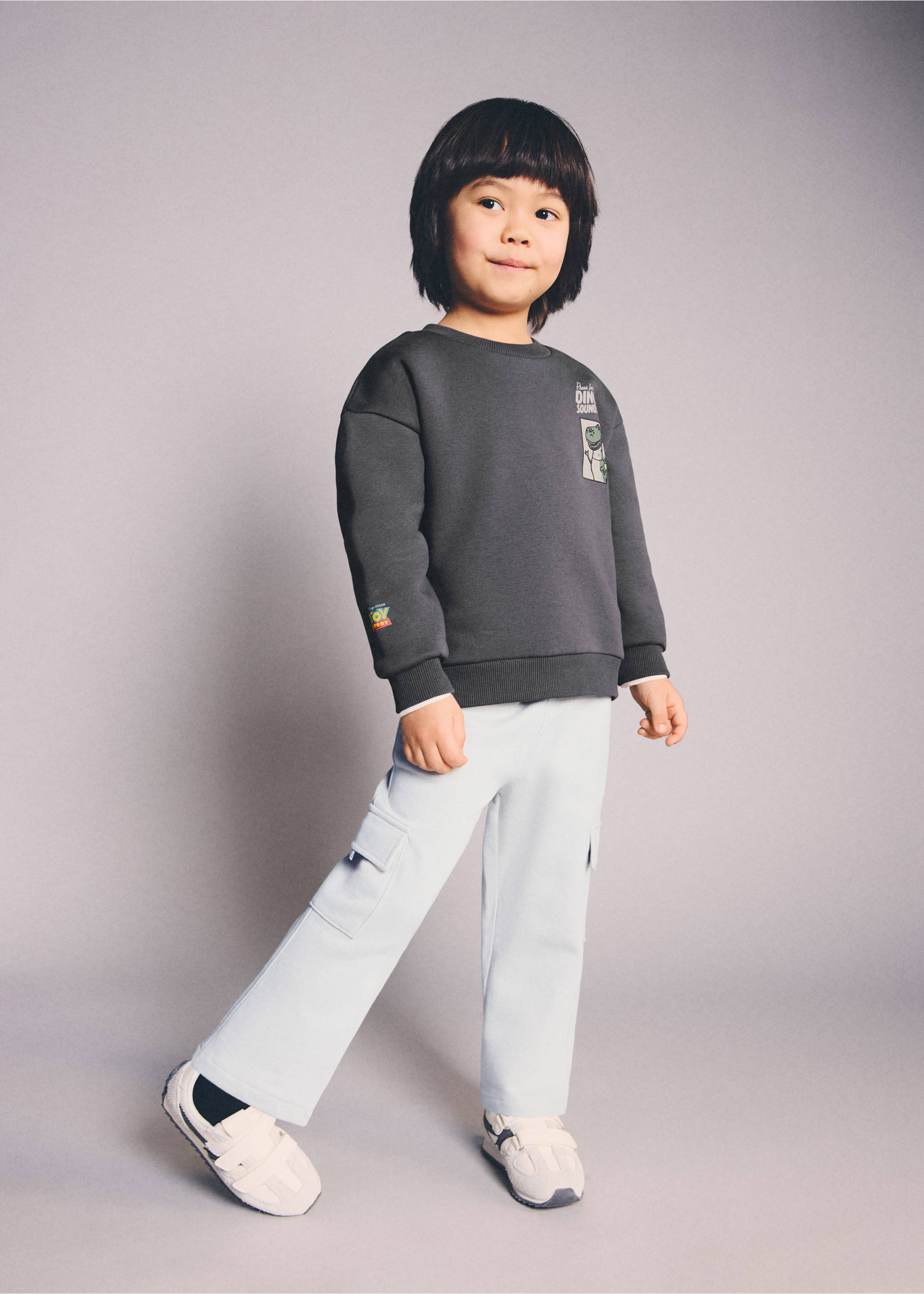 Joggers cargo algodón - Plano general, Gris hielo. Ref: 27071196-00.