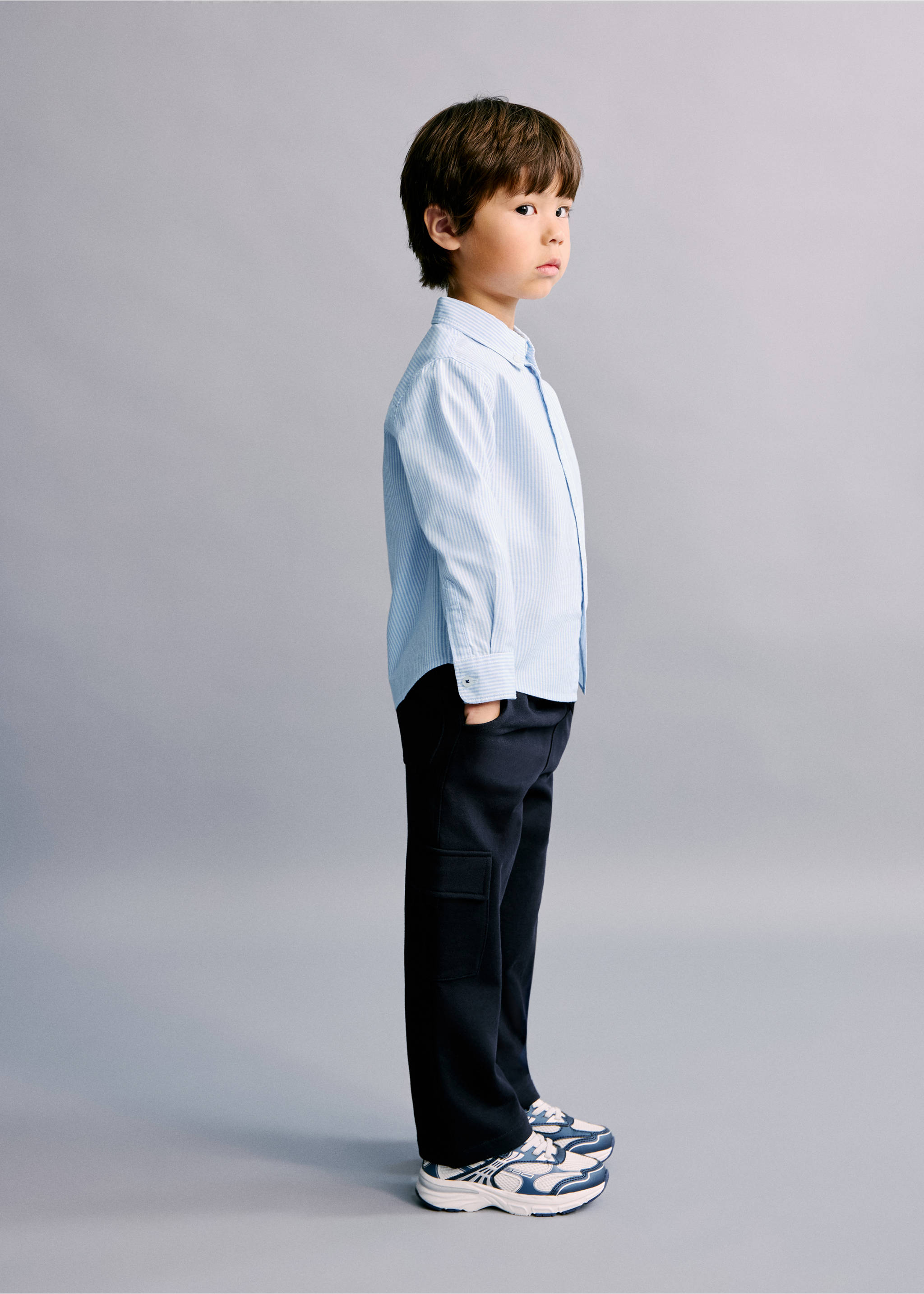 Joggers cargo algodón - Plano general, Azul marino. Ref: 27071196-00.