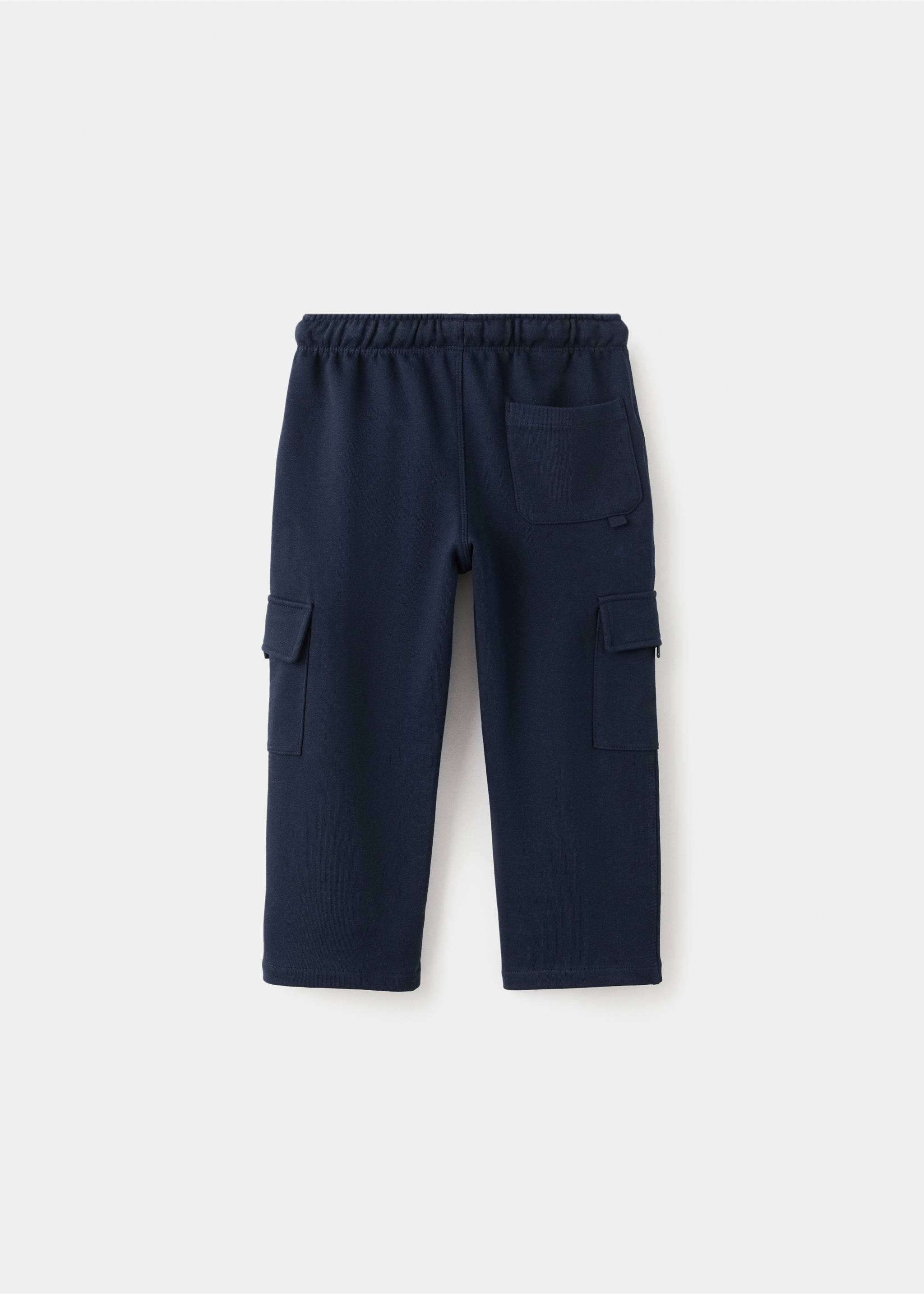 Joggers cargo algodón - Reverso del artículo, Azul marino. Ref: 27071196-00.