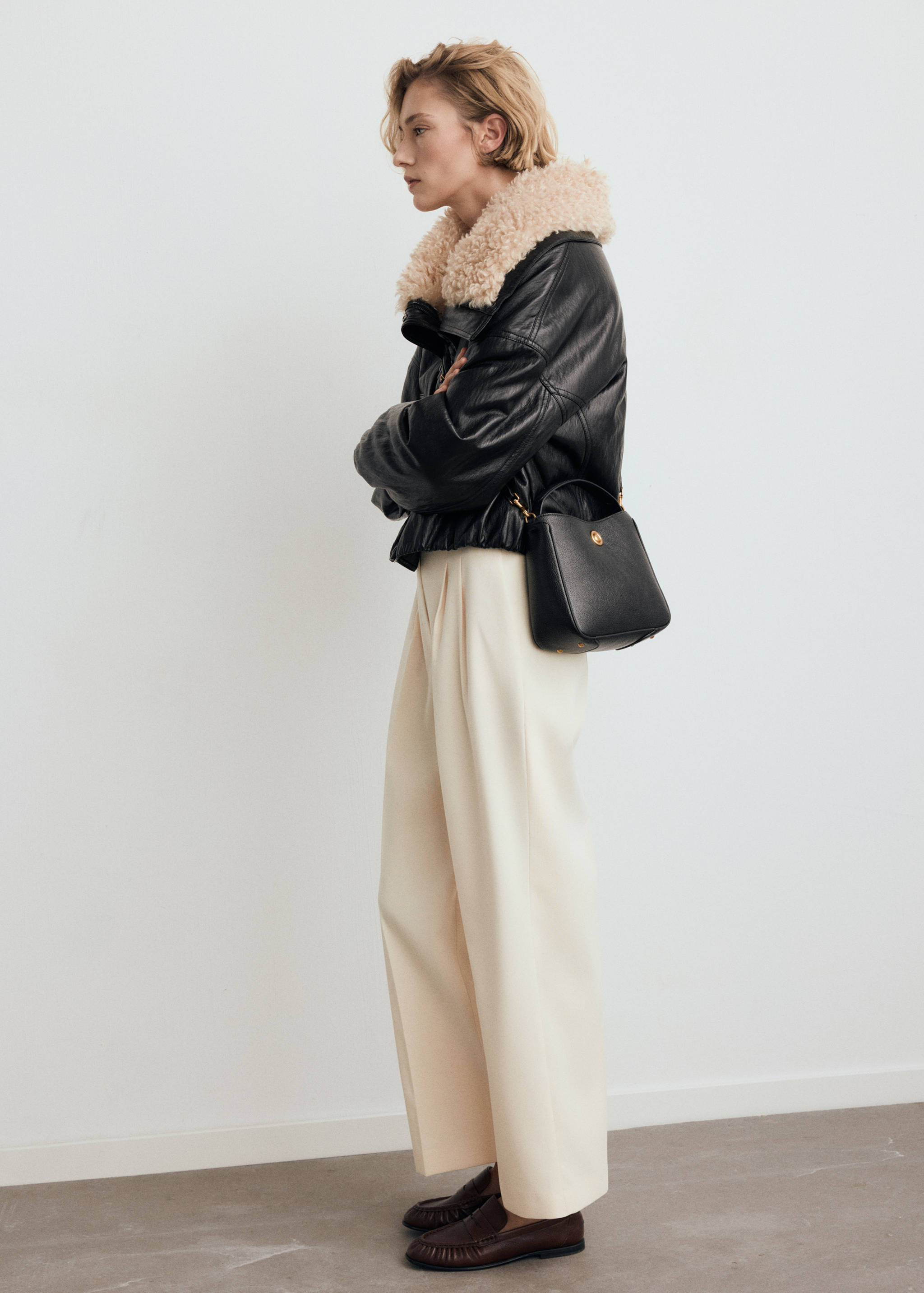 Small bucket bag with metal detail - General plane